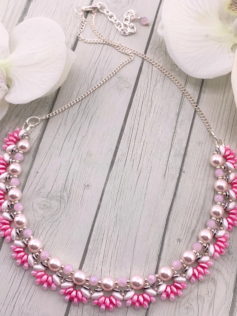 First Blooms Beaded Necklace - Pink product image (4)