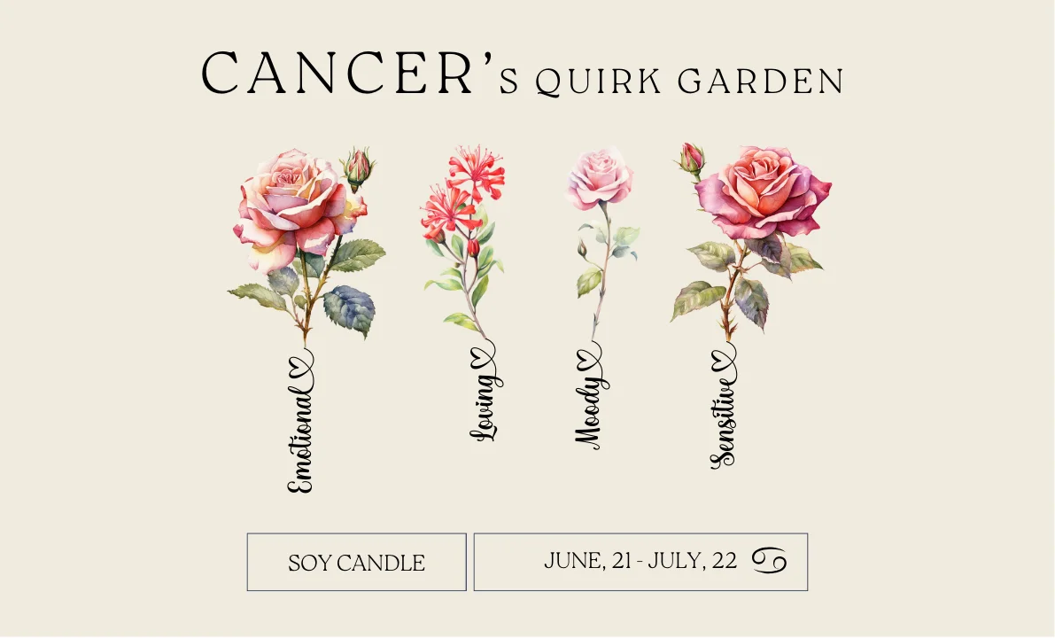 Birth Month Flower Cancer Vegan Soy Wax Candle product image (5)