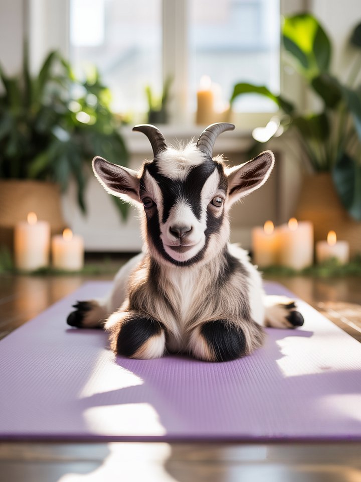 Yoga Goat Zen Moment Framed Poster product image (1)