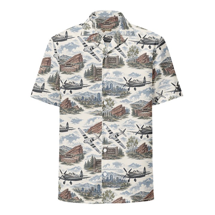 P51 Mustang Colorado — 1940's Retro Hawaiian Shirt product image (1)