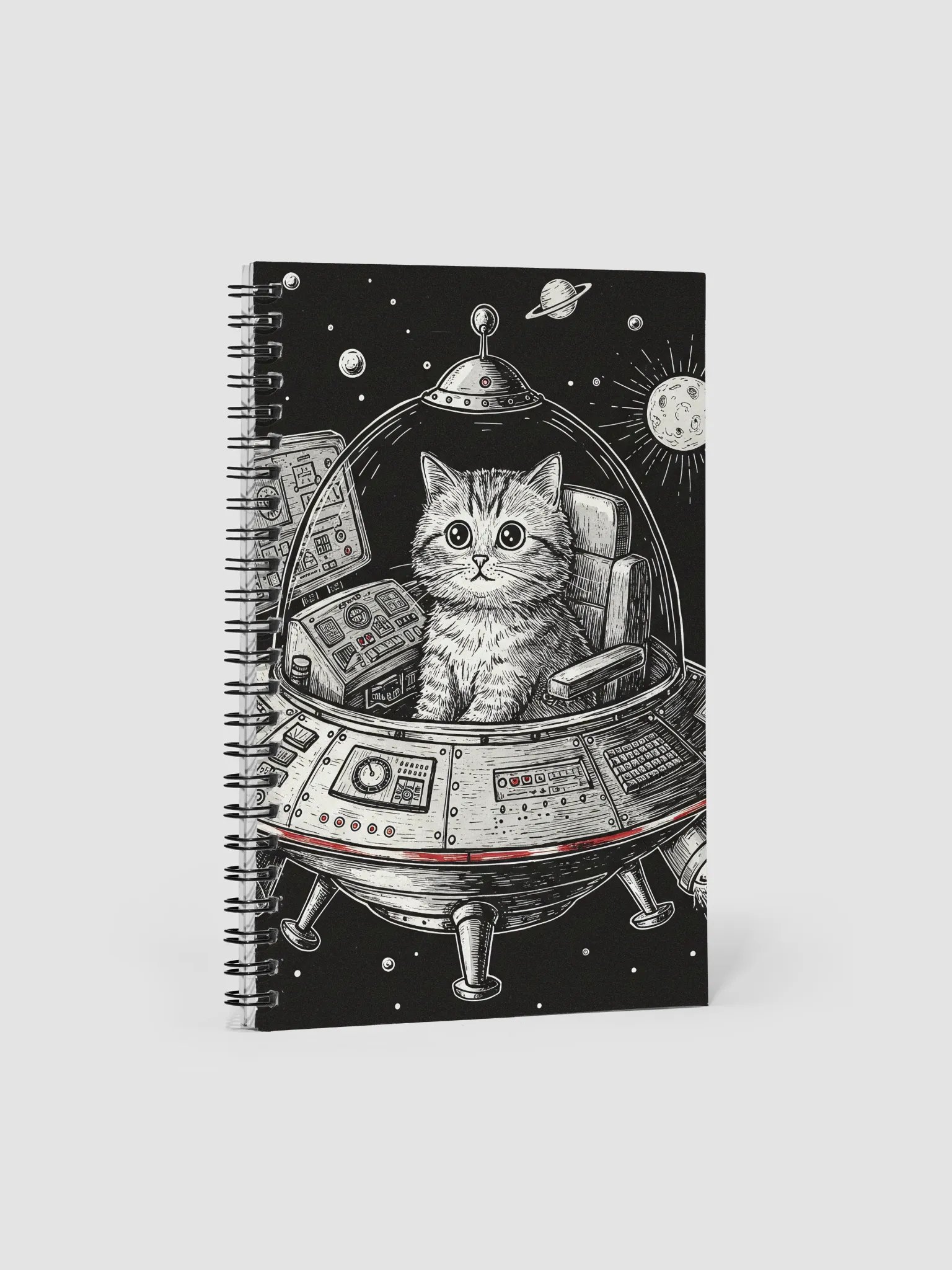 Cosmic Cat Adventures Spiral Notebook product image (2)