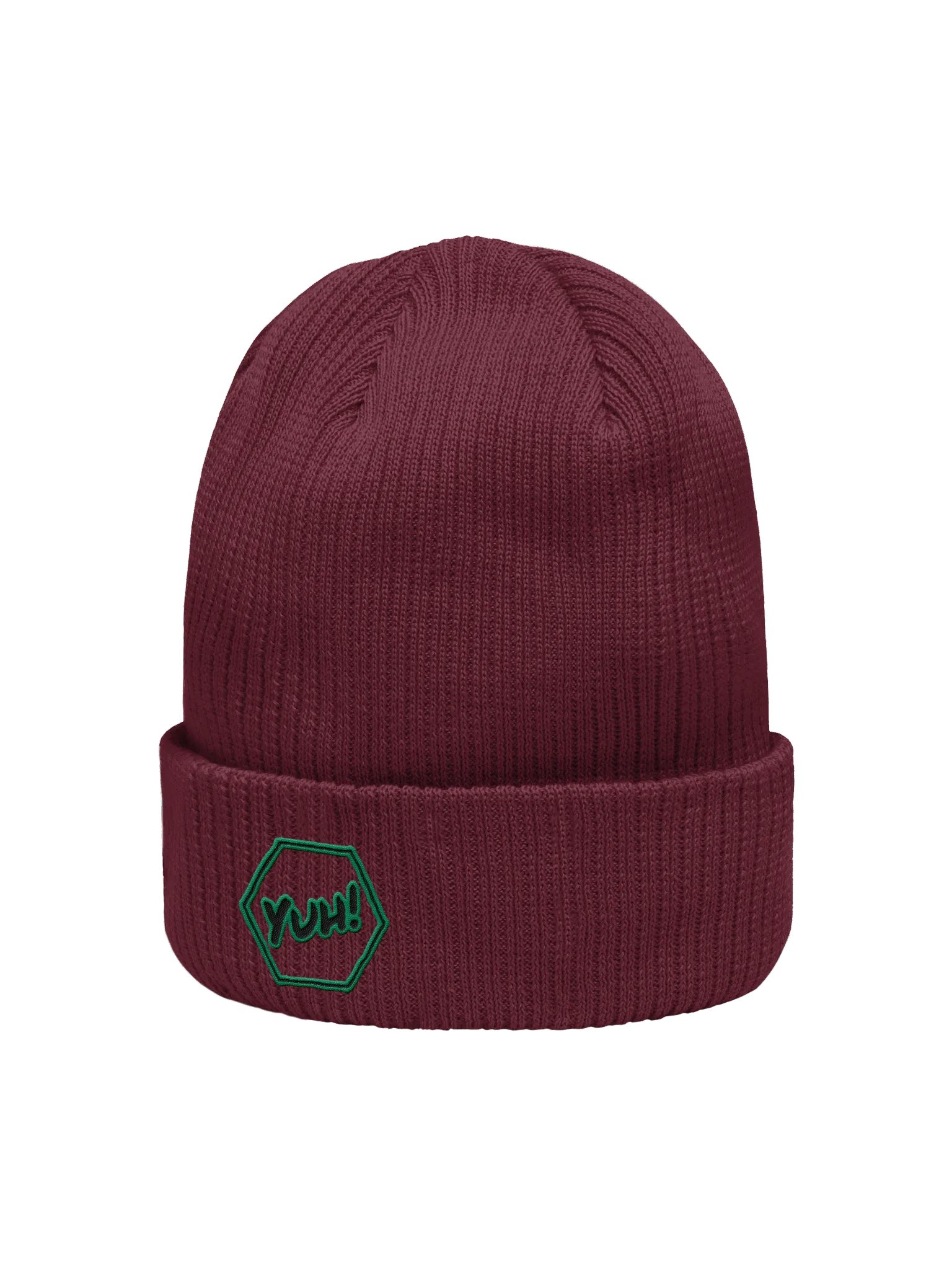 Yuh! in Hanxagon, Reverse Colorway - Atlantis Organic Ribbed Beanie product image (20)