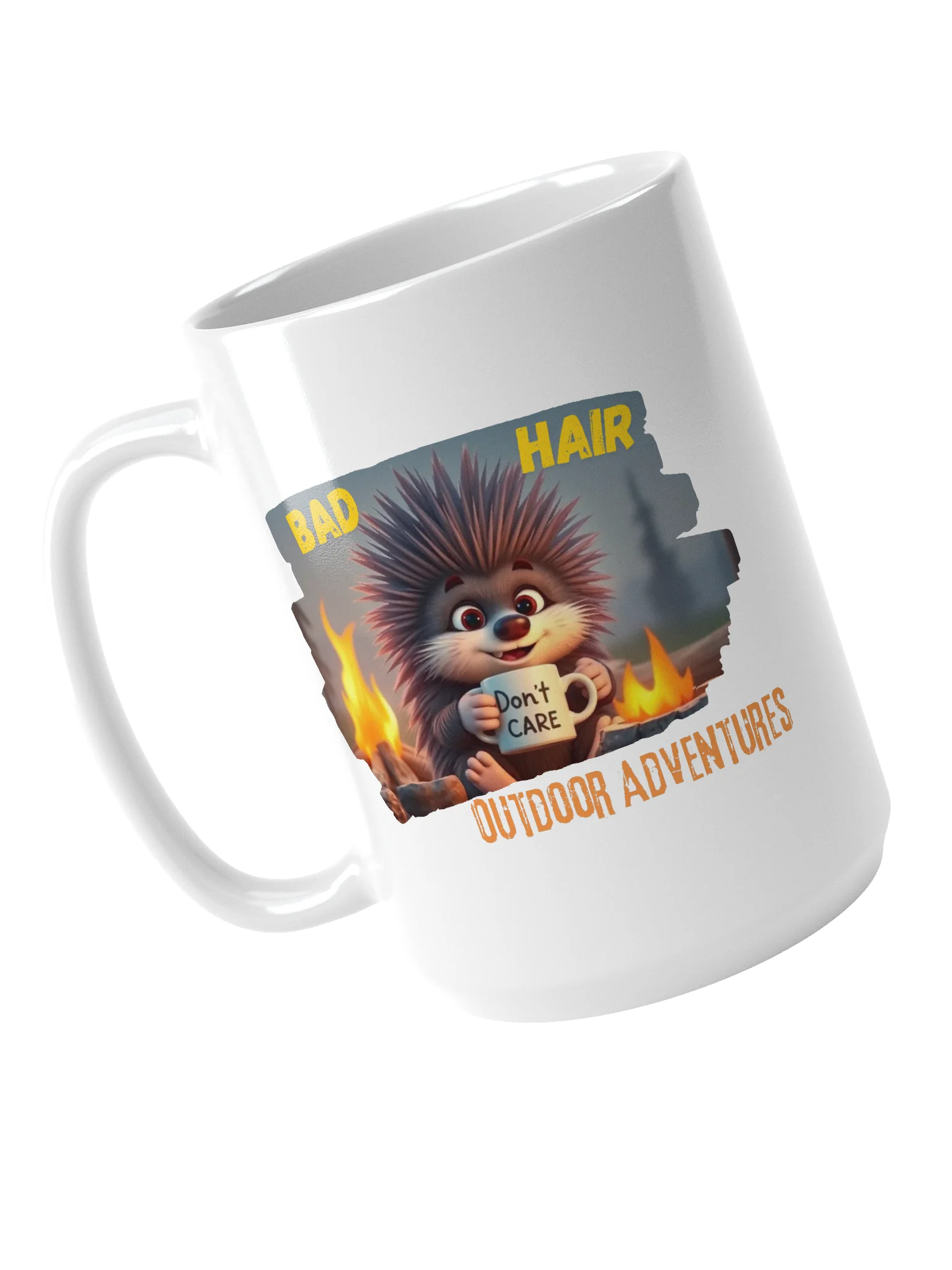 “Bad Hair, Don’t Care” Porcupine Coffee Mug product image (4)