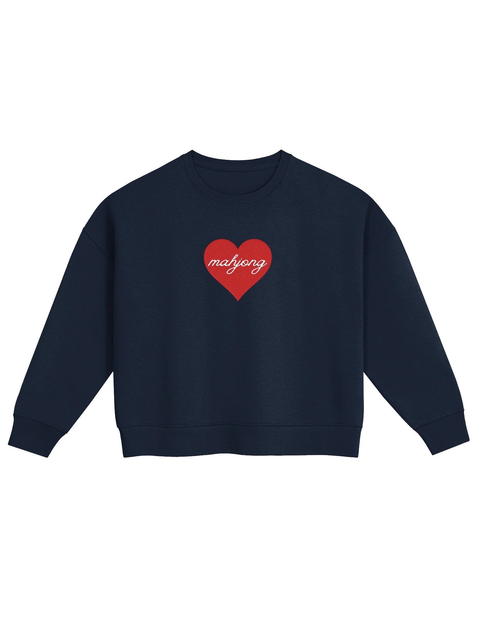 Mahjong Heart Crew Embroidered Sweatshirt product image (1)