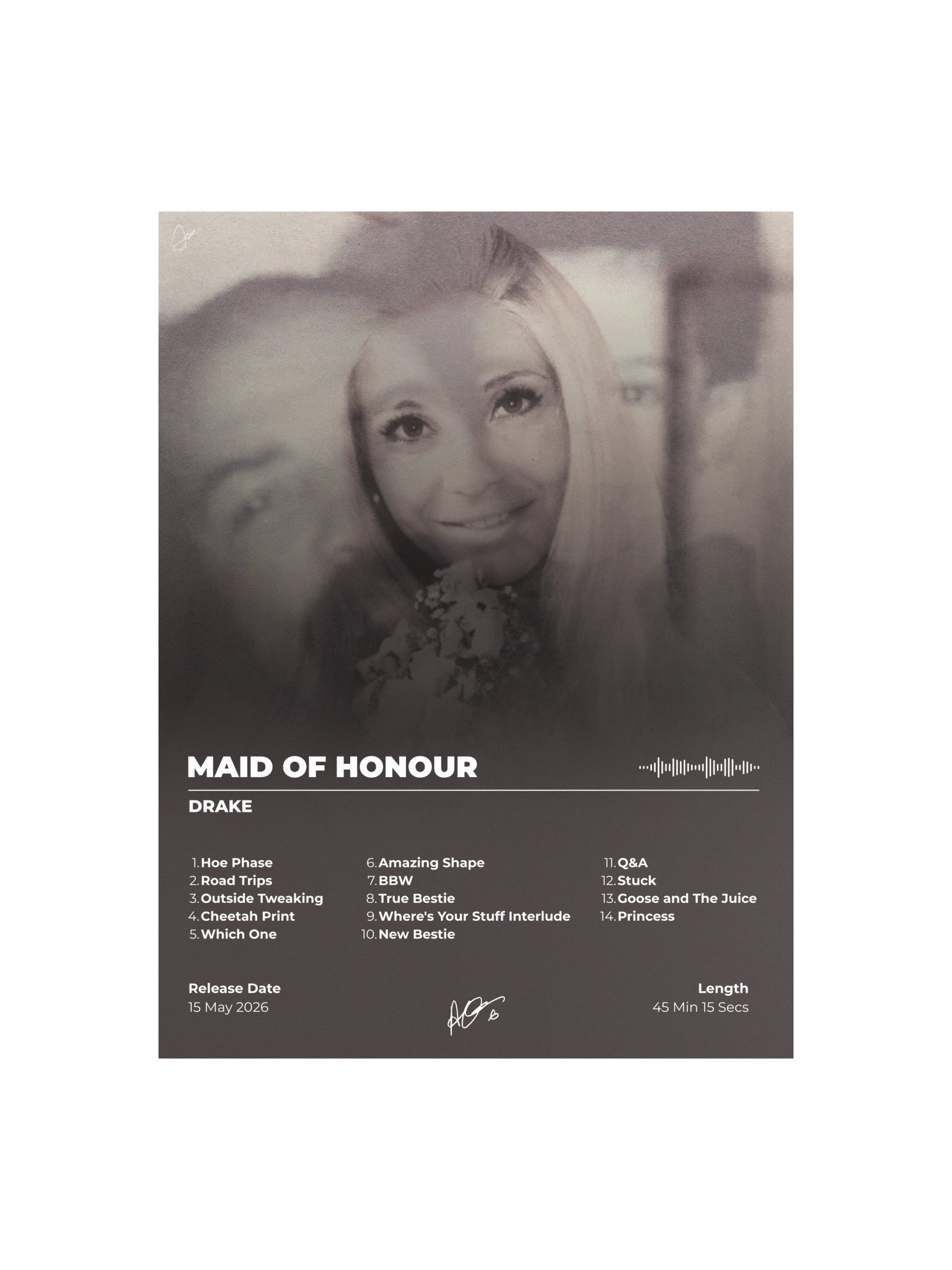 Maid of Honour Drake Poster product image (1)