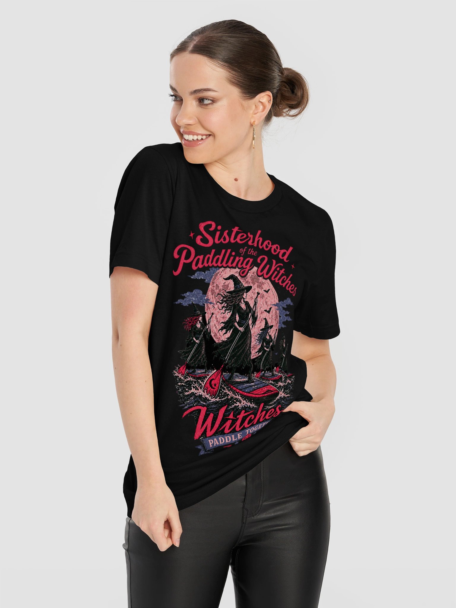 Sisterhood of the Paddling Witches Pink Tee product image (3)