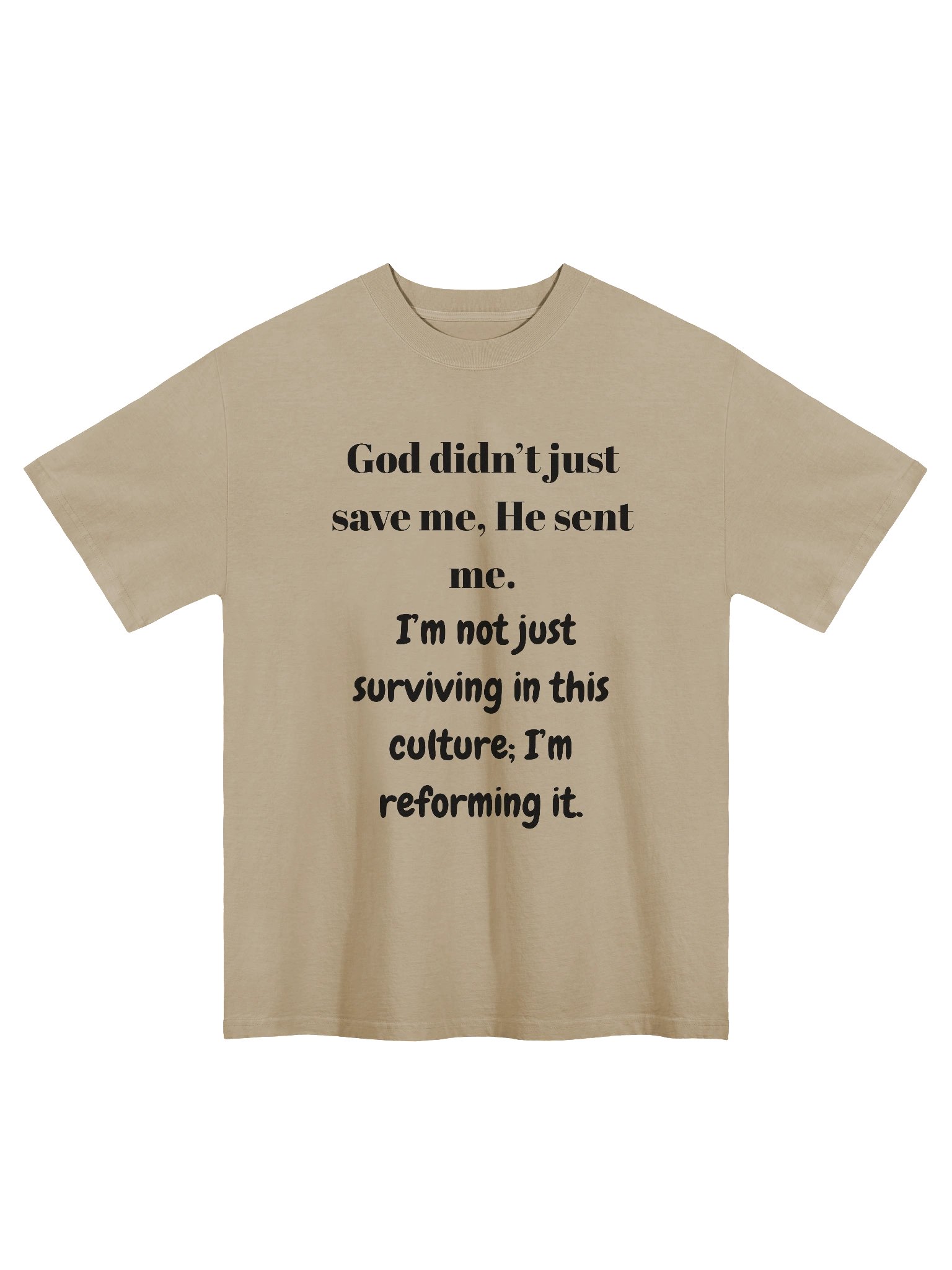 Embrace the Call Ethereal Black Oversized Tee product image (3)