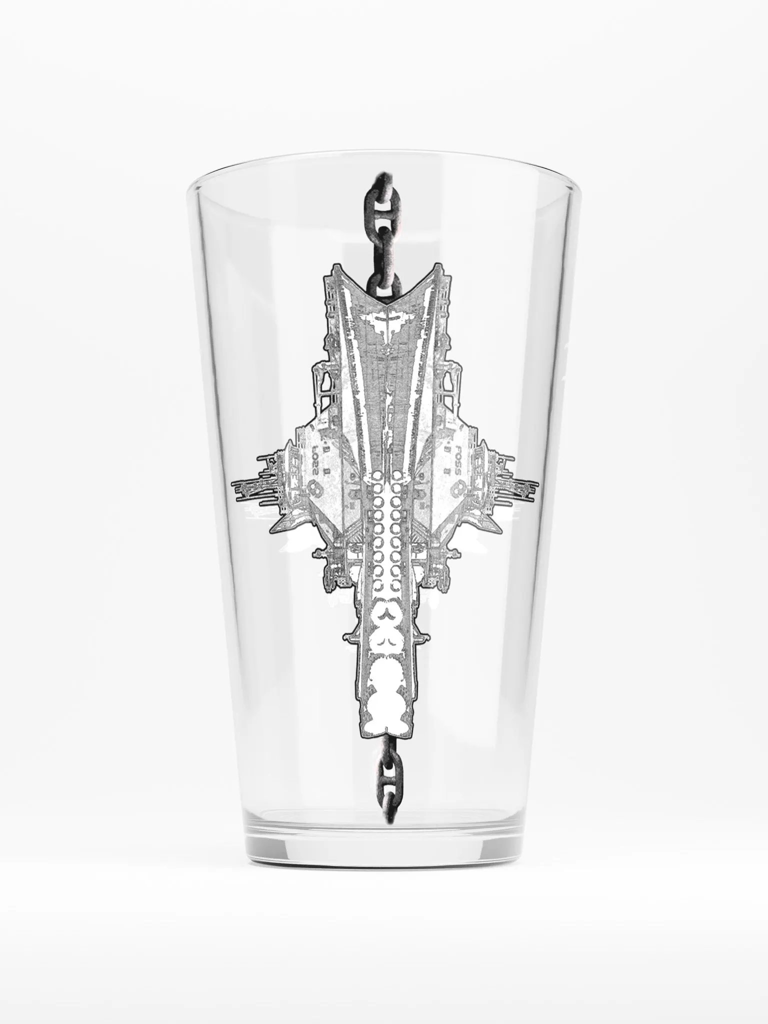 Foss double tug Sketch 16oz Pint Glass product image (1)