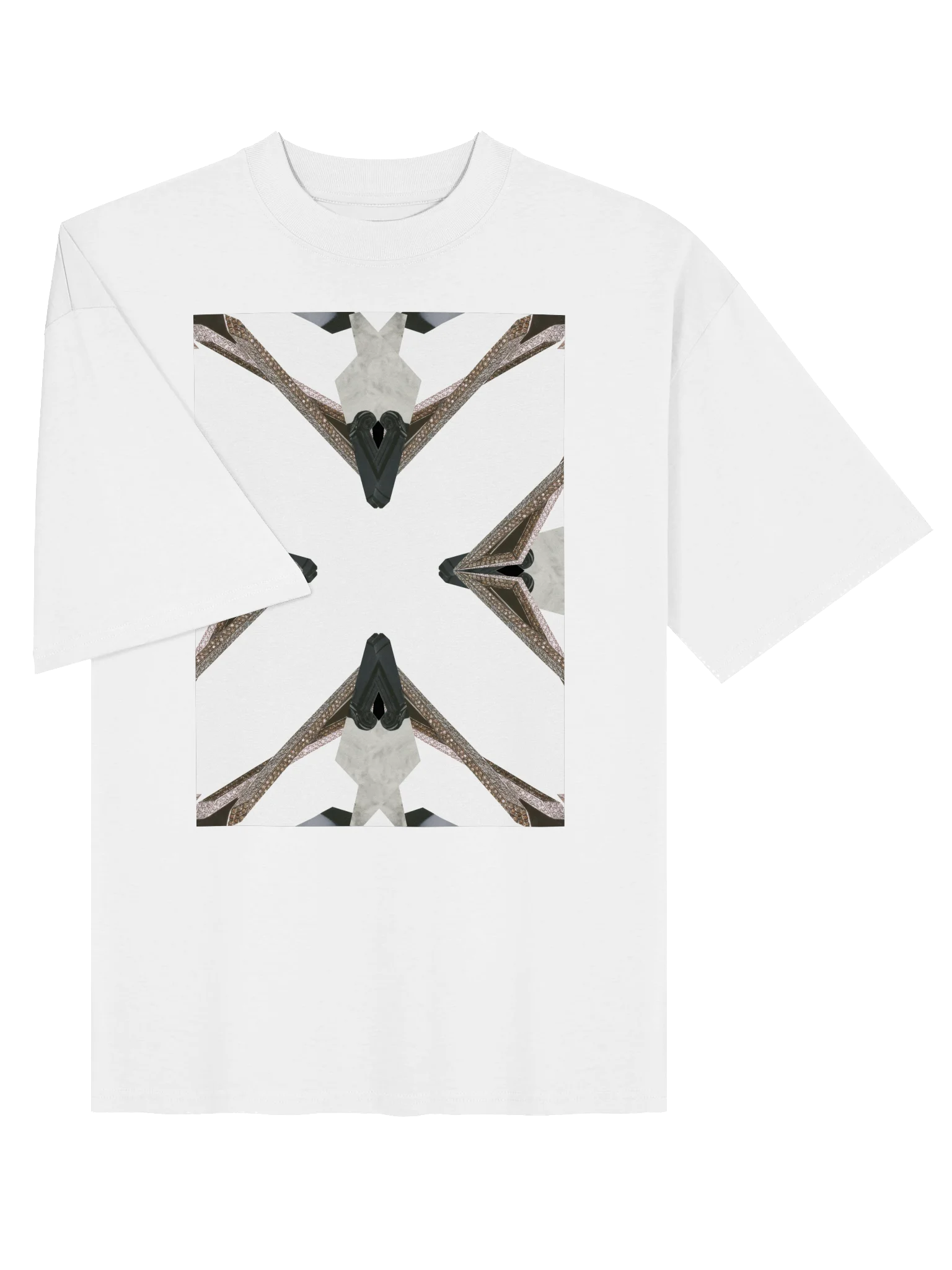 000 INTERSECTION UNISEX OVERSIZED T-SHIRT WHT 16 product image (3)