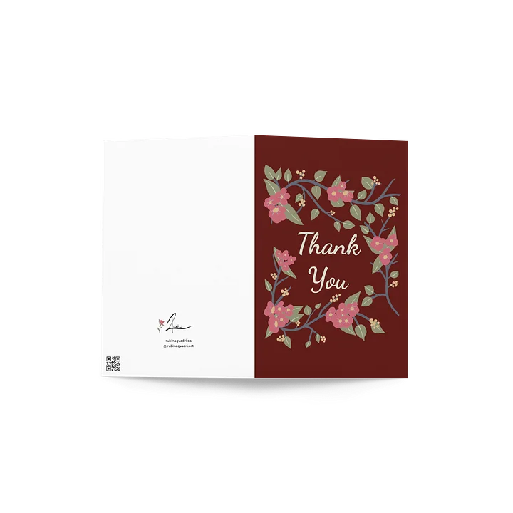 Thank You Botanical Garland | Rose & Sage on Deep Wine (S. B.) product image (2)