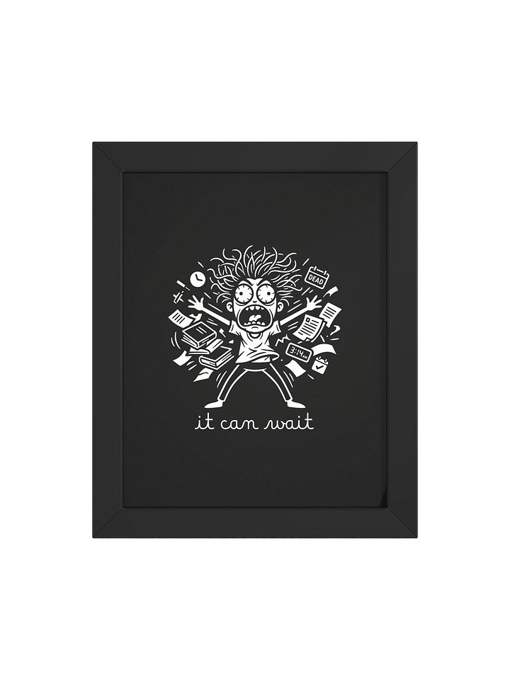 It Can Wait Poster, Night Anxiety Relief Wall Art, Overthinking Minimalist Print, Calm Mind Home Decor, Stress Relief Gift, Mental Health Aesthetic Wall Print product image (1)