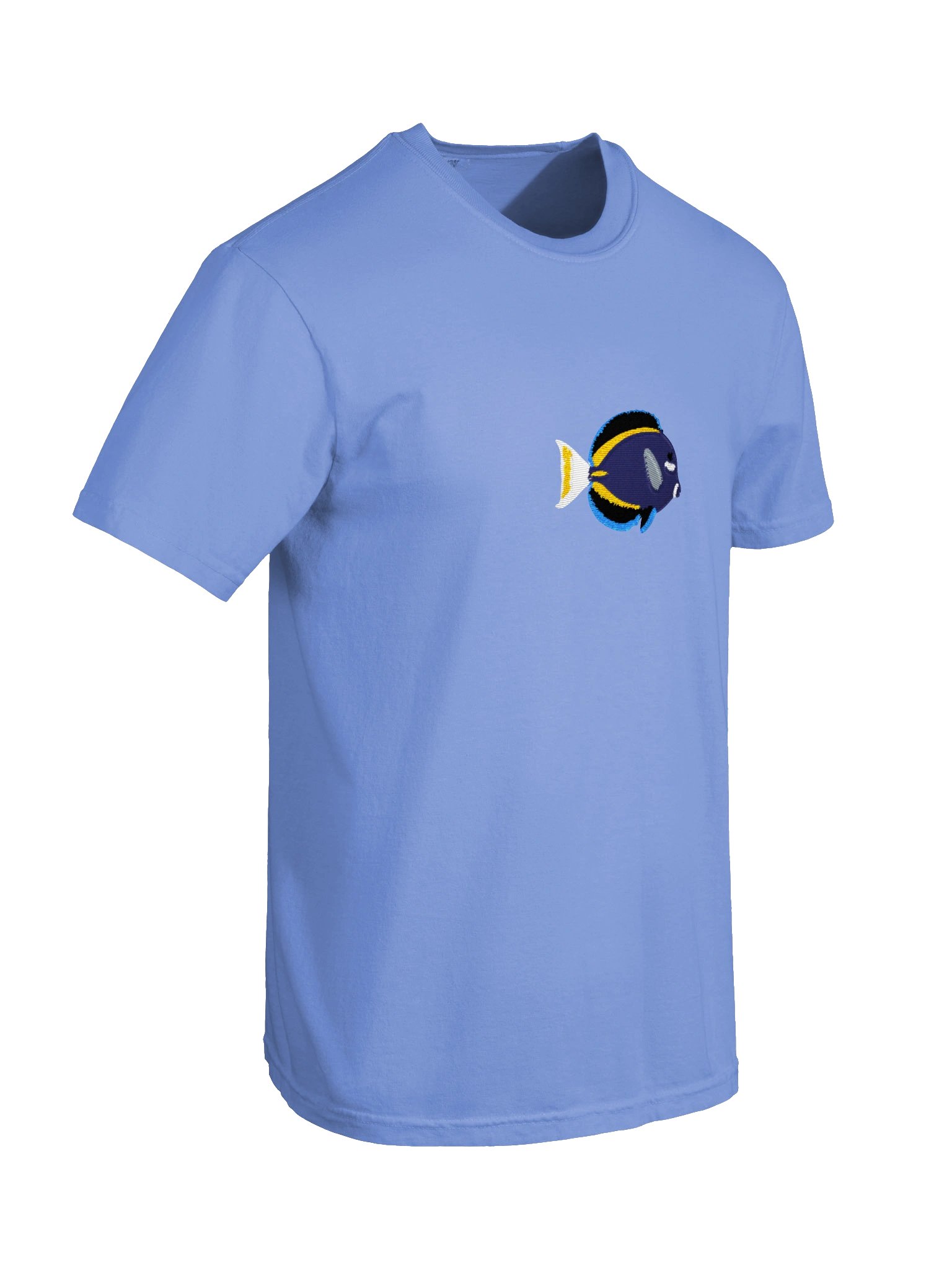 Whitecheek Tang Embroidered Shirt | Reef Aquarium Fish Embroidery Tee | Saltwater Marine Fish Apparel product image (38)