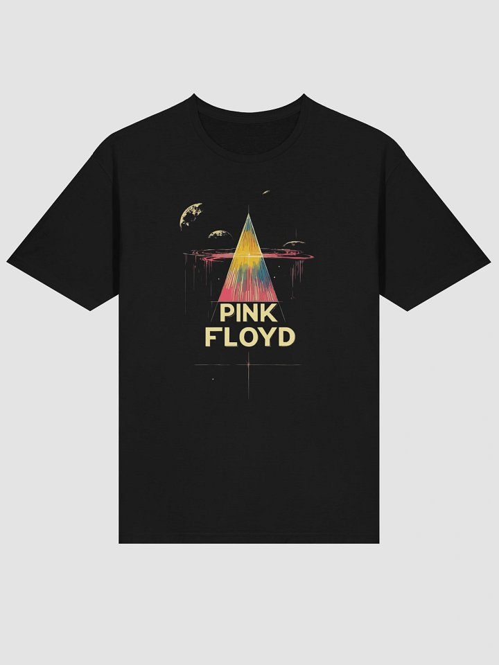Pink Floyd Prism Art T-Shirt | Psychedelic Dark Side Inspired Triangle Design Rock Tee product image (2)