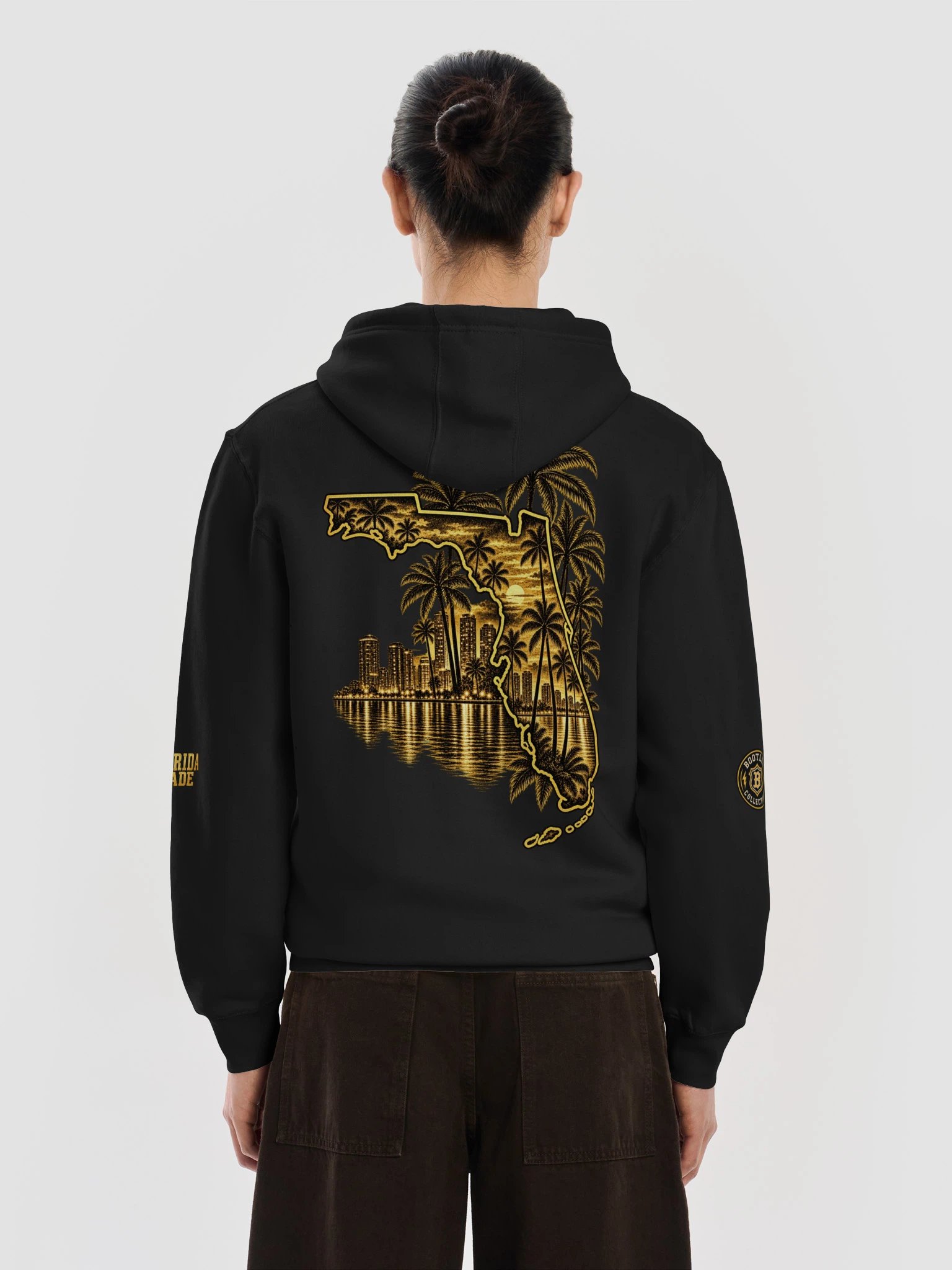 BOOTLEG Letterman Design Zip-Up Hoodie product image (6)