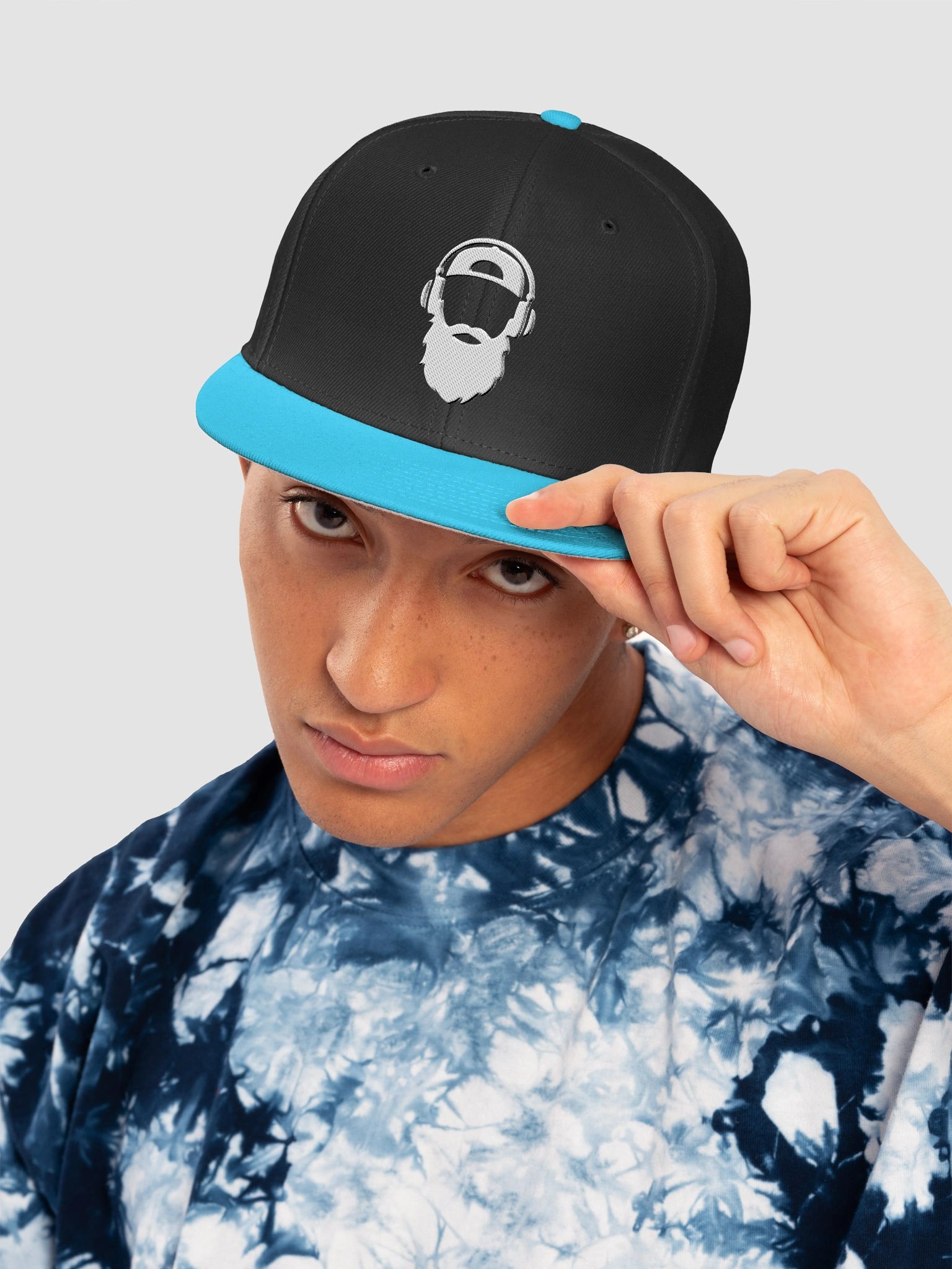 Flat Bill Rolen Beats Icon Split Script Hat – White Split Hrz Logo product image (67)