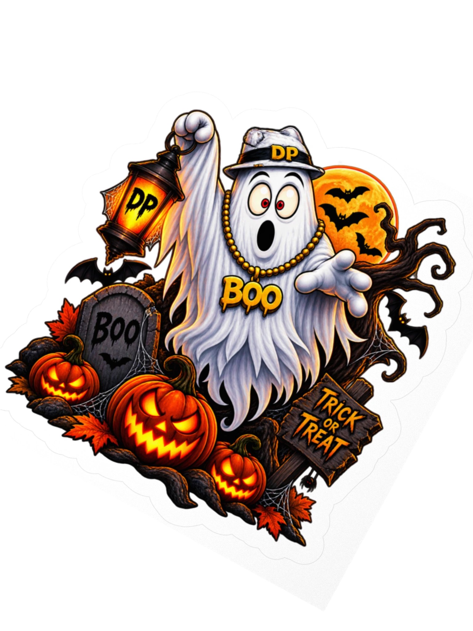 Boo trick or Treat 3" x 3" sticker product image (2)