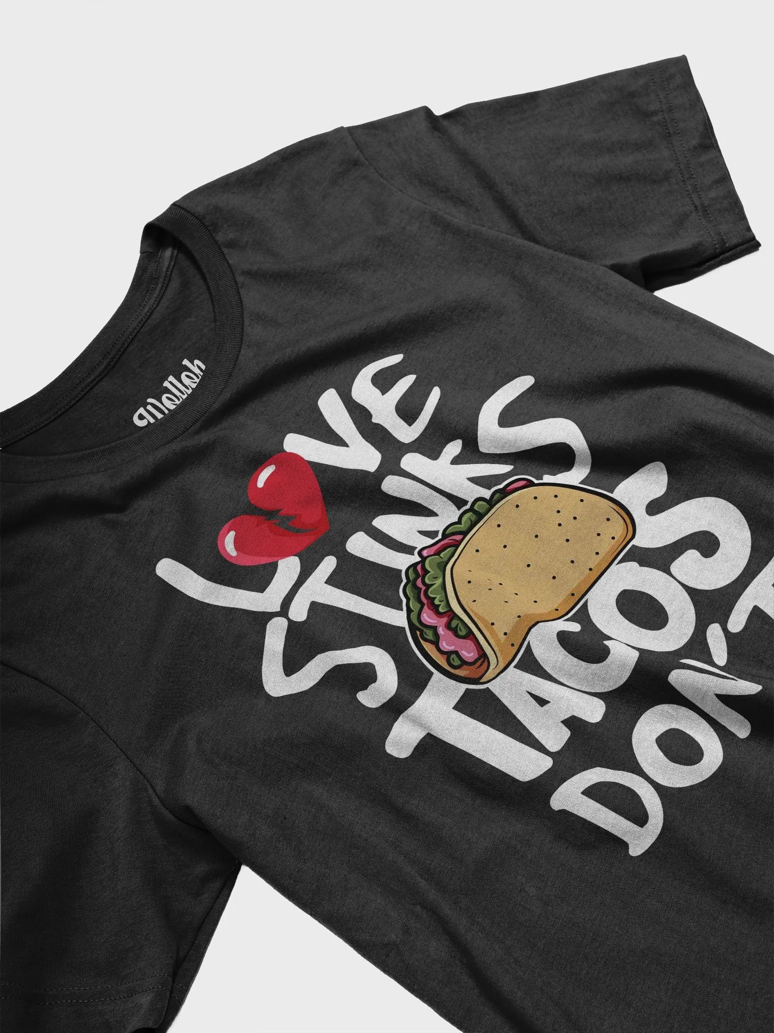 Funny Anti-Valentine's Taco T-Shirt - Love Stinks, Tacos Don’t product image (4)