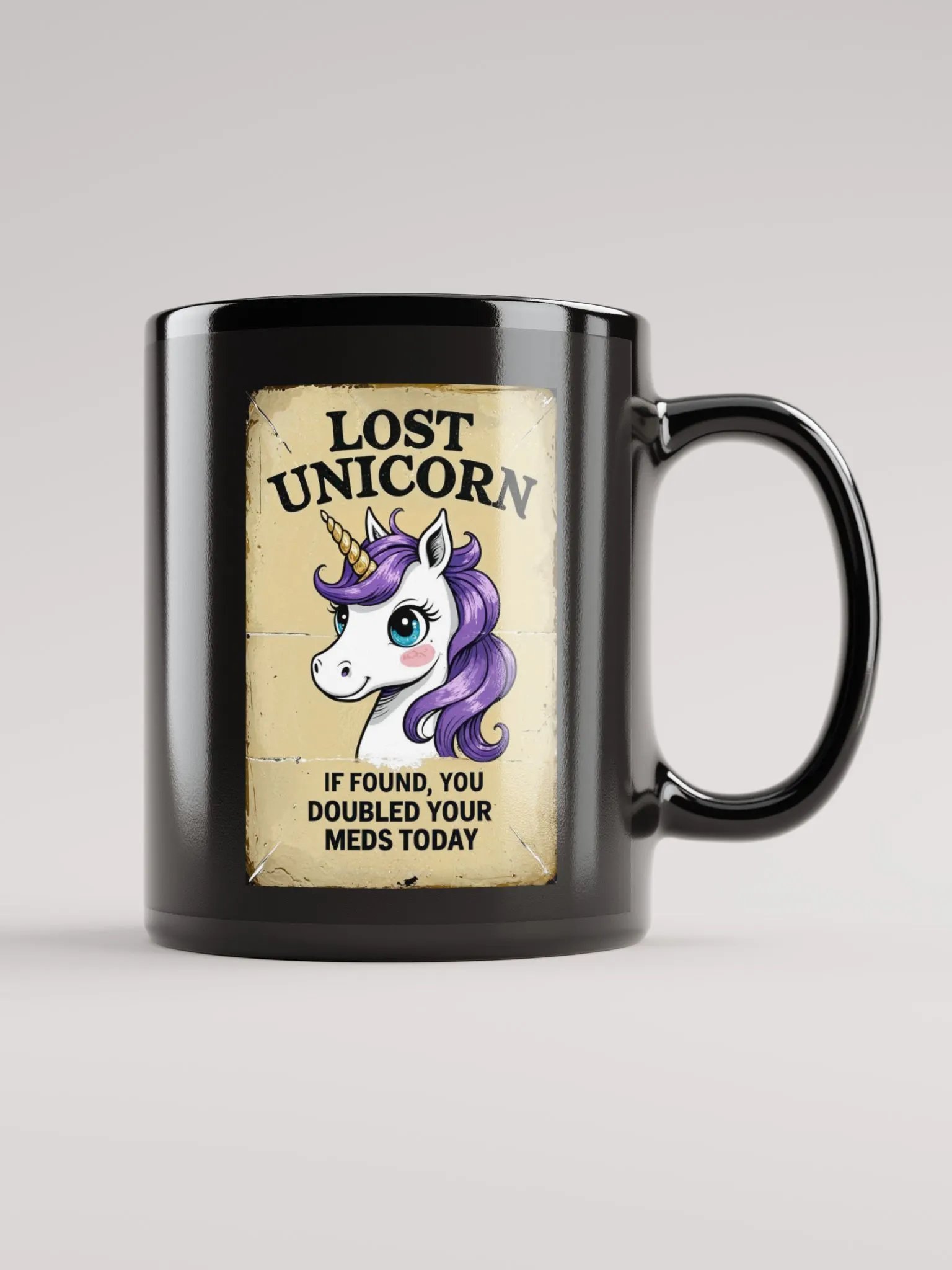 Lost Unicorn Black Mug product image (2)