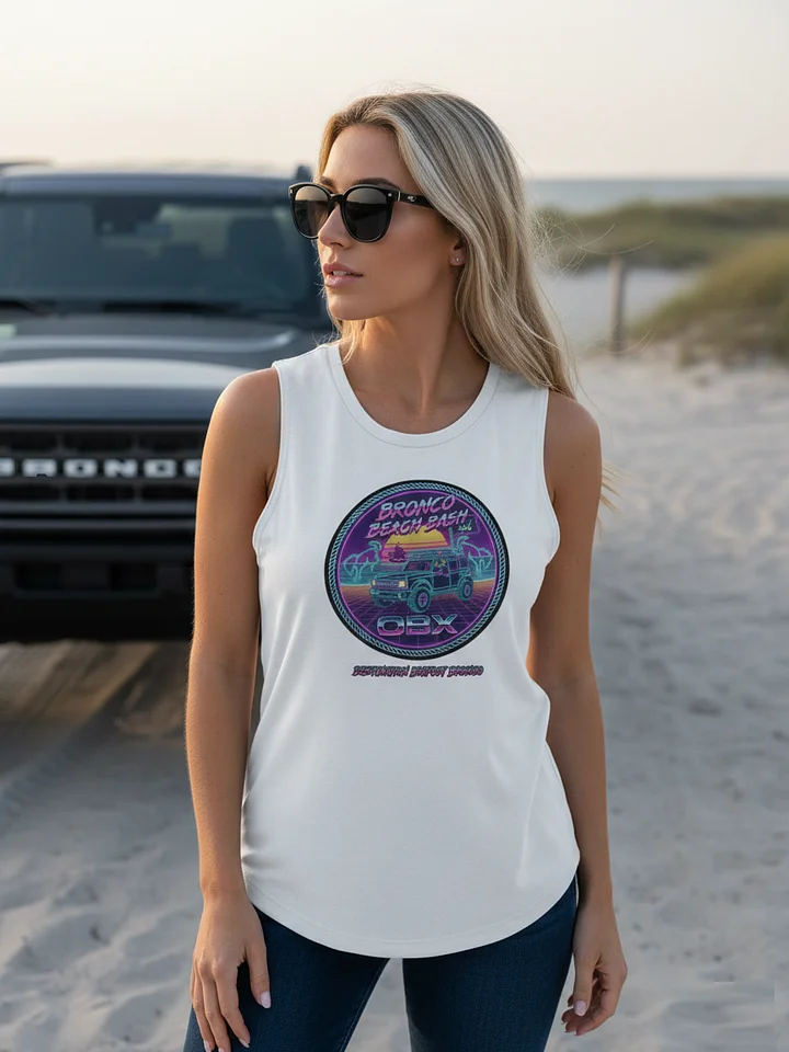 2026 Bronco Beach Bash OBX / Destination Bigfoot Bronco Collab | Bella + Canvas Flowy Muscle Tank Top (Multi Color Options) product image (1)
