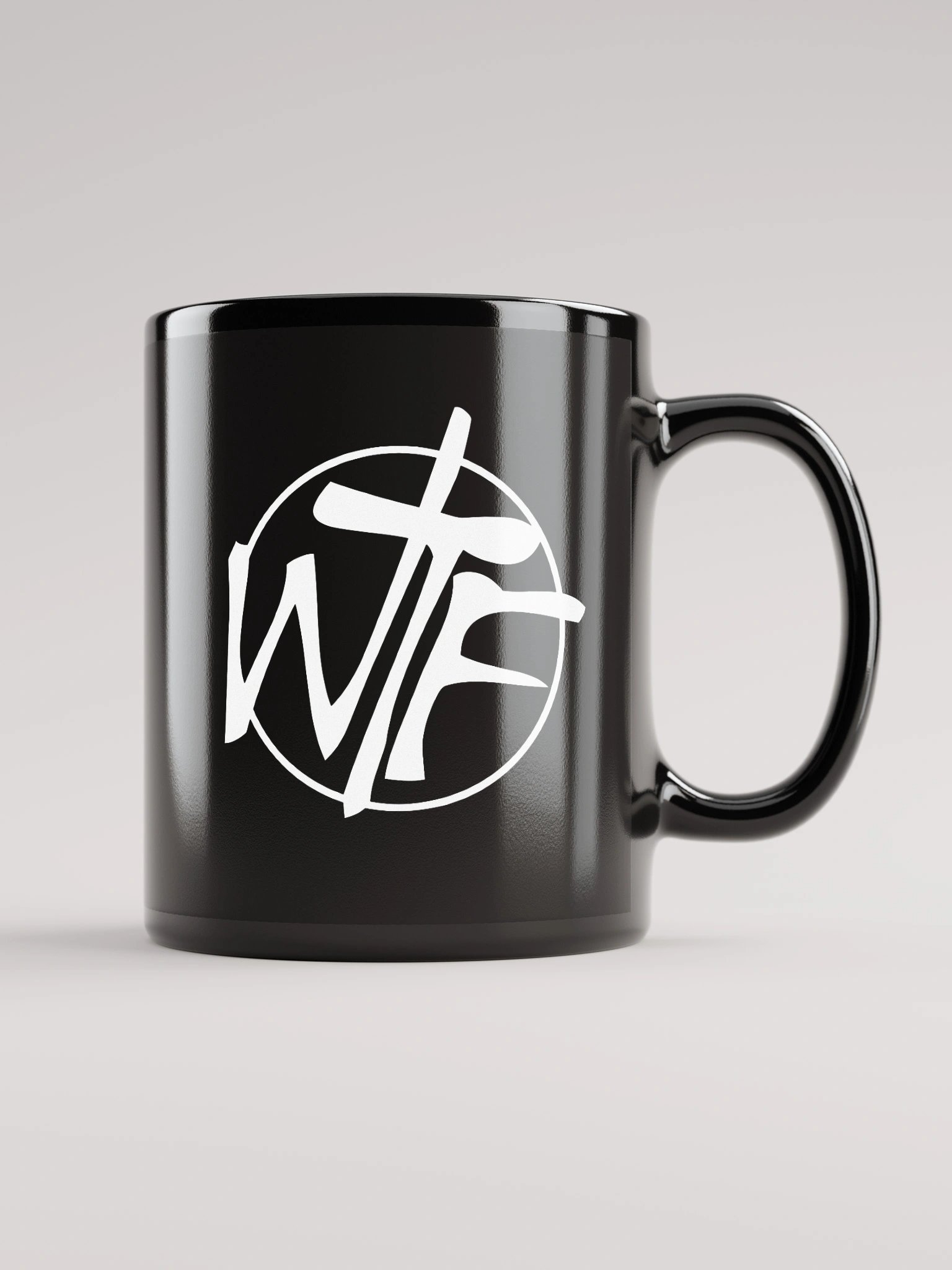 WTF Studio Mug (white on black) product image (2)