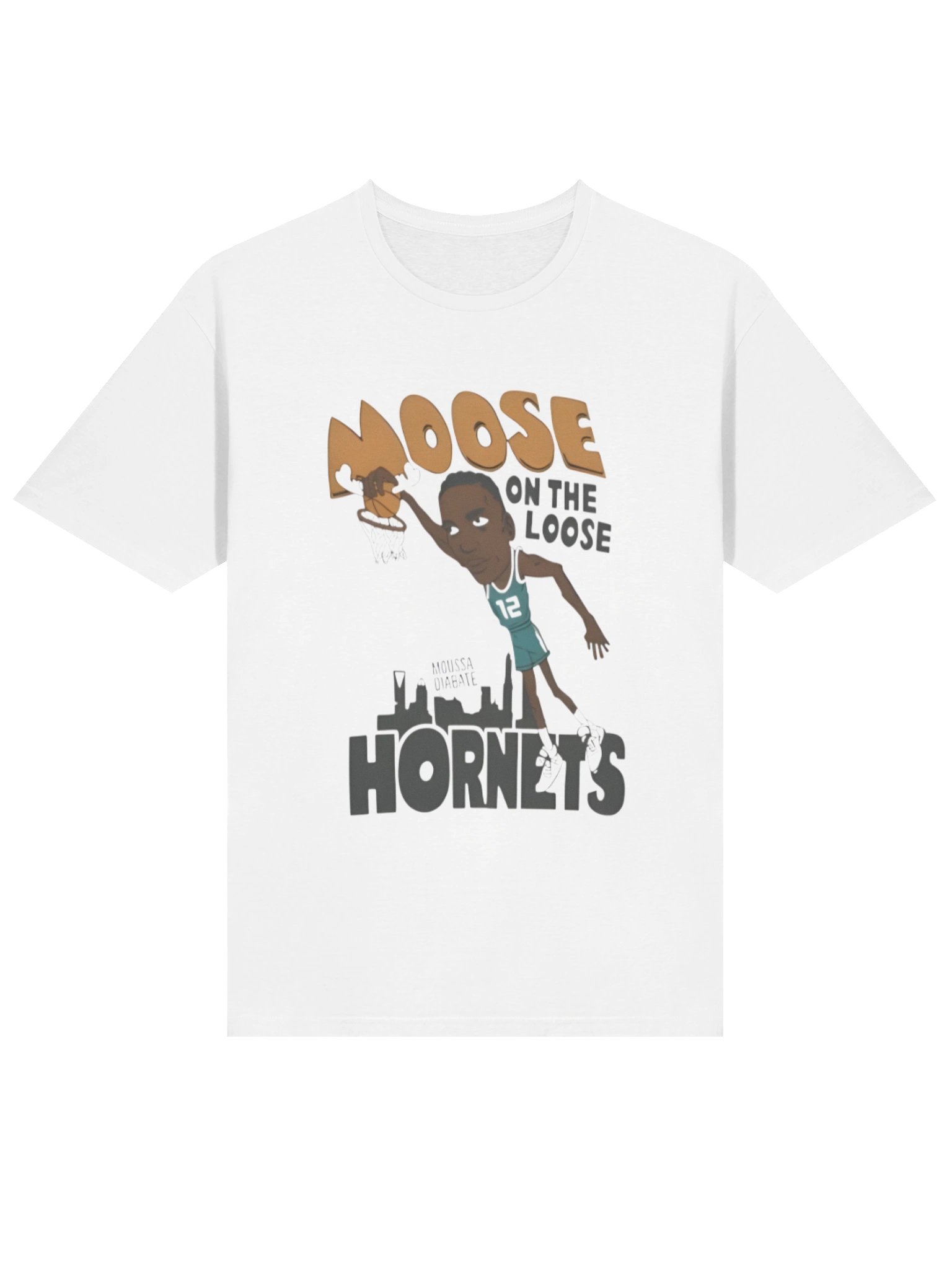 Moose On The Loose Hornets Moussa Diabate Shirt product image (2)
