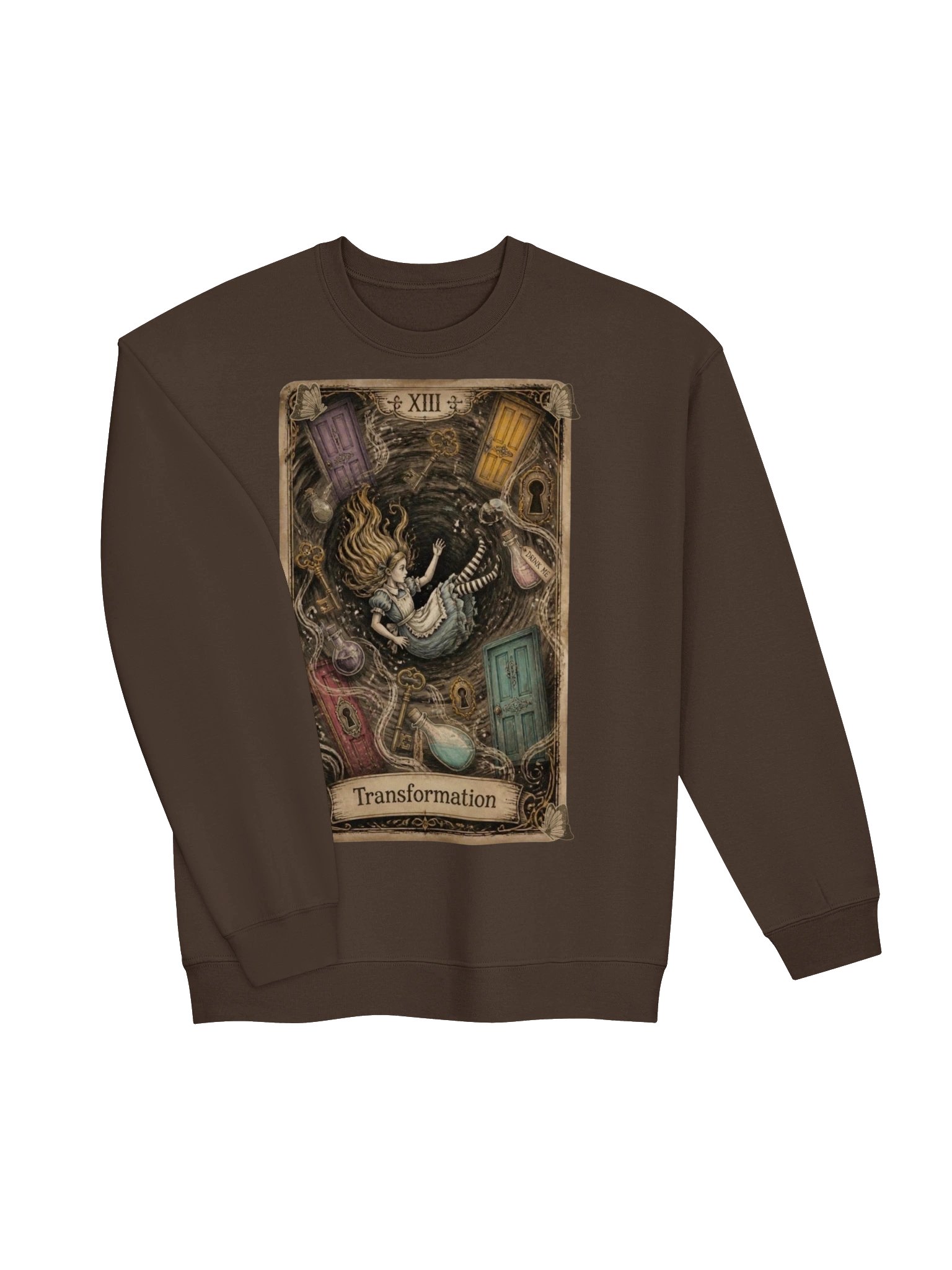 Alice in Wonderland Tarot Sweatshirt, Surreal Transformation Card Graphic product image (4)