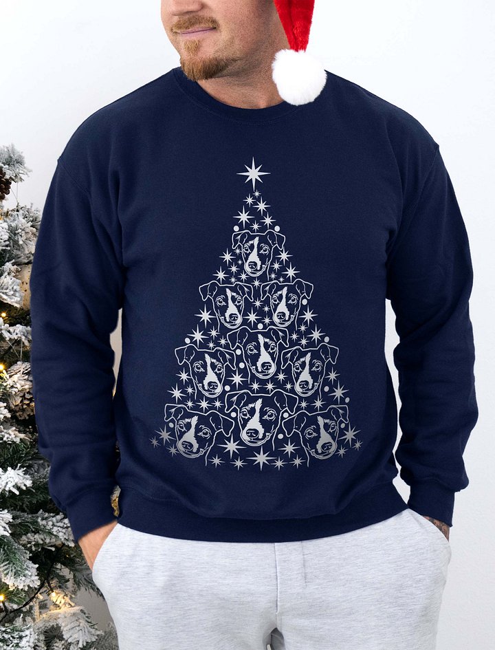 Jack Russell Terrier Christmas Tree Sweatshirt Design for JRT Paw-rents product image (16)