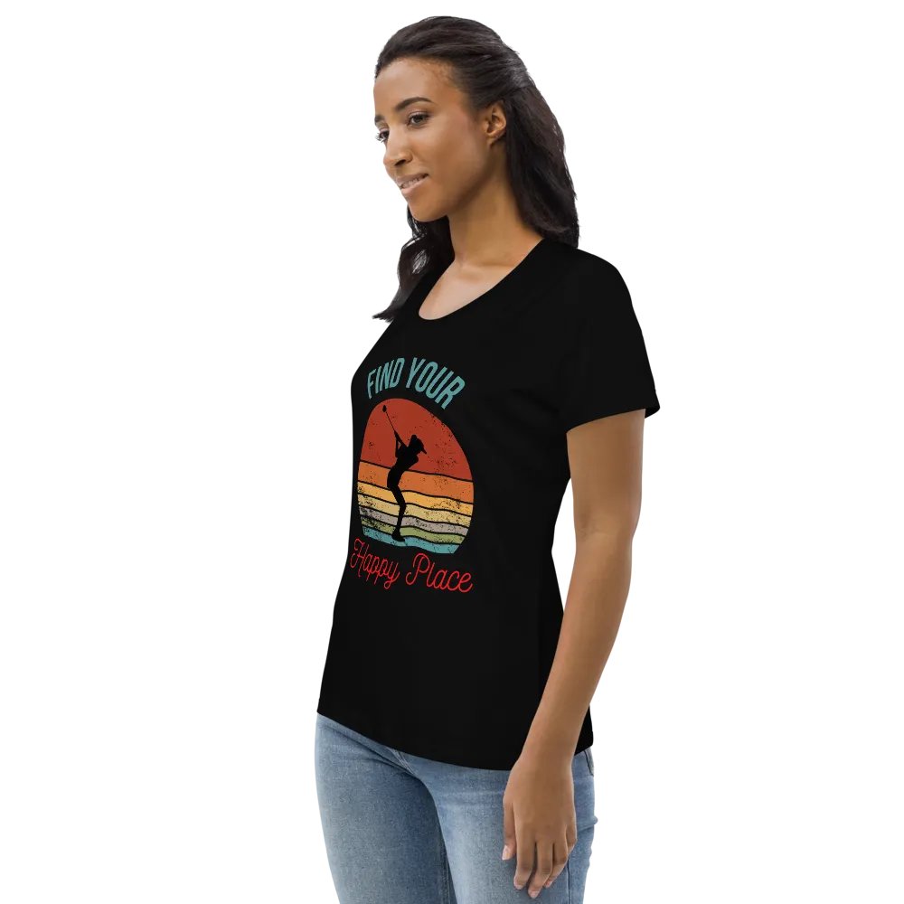 Retro Swing: Find Your Happy Place Women's Fitted Tee product image (4)