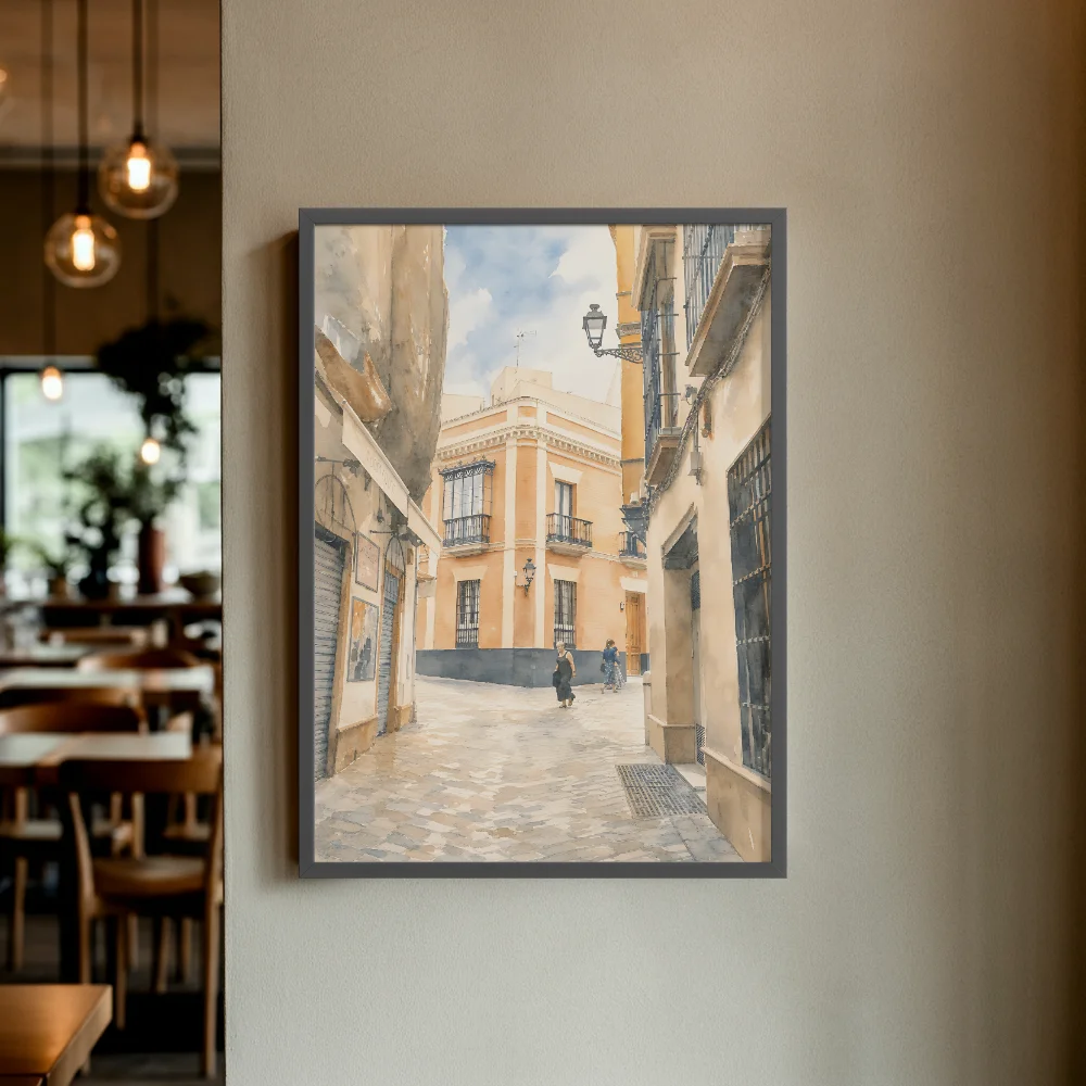 Seville Travel Wall Art Poster, Warm Neutral Cityscape Home Decor product image (2)