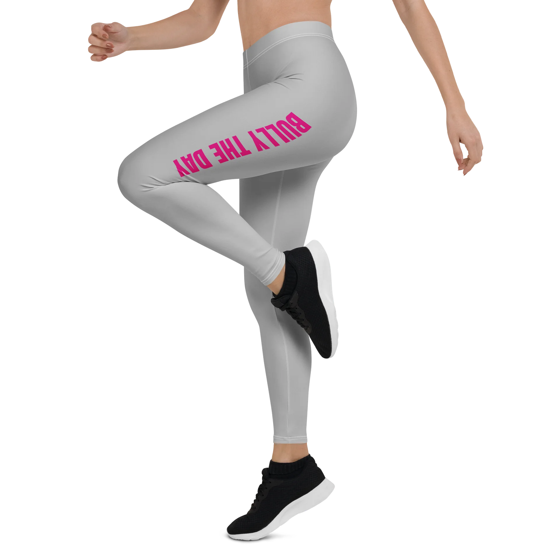 Bully The Day Leggings - Gray/Pink product image (3)