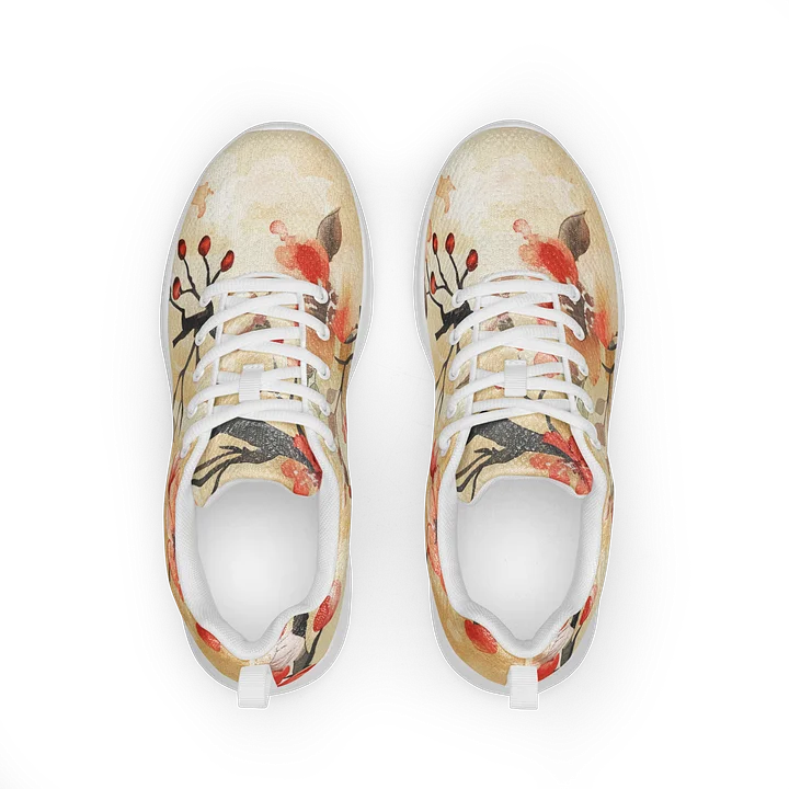 Floral Watercolor Women's Athletic Shoes | Cottagecore Botanical Sneakers product image (2)