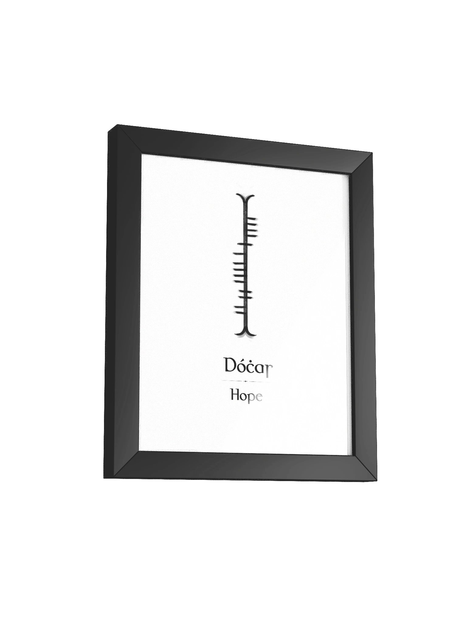 Dóchas – Celtic Hope Ogham Framed Art Print product image (2)