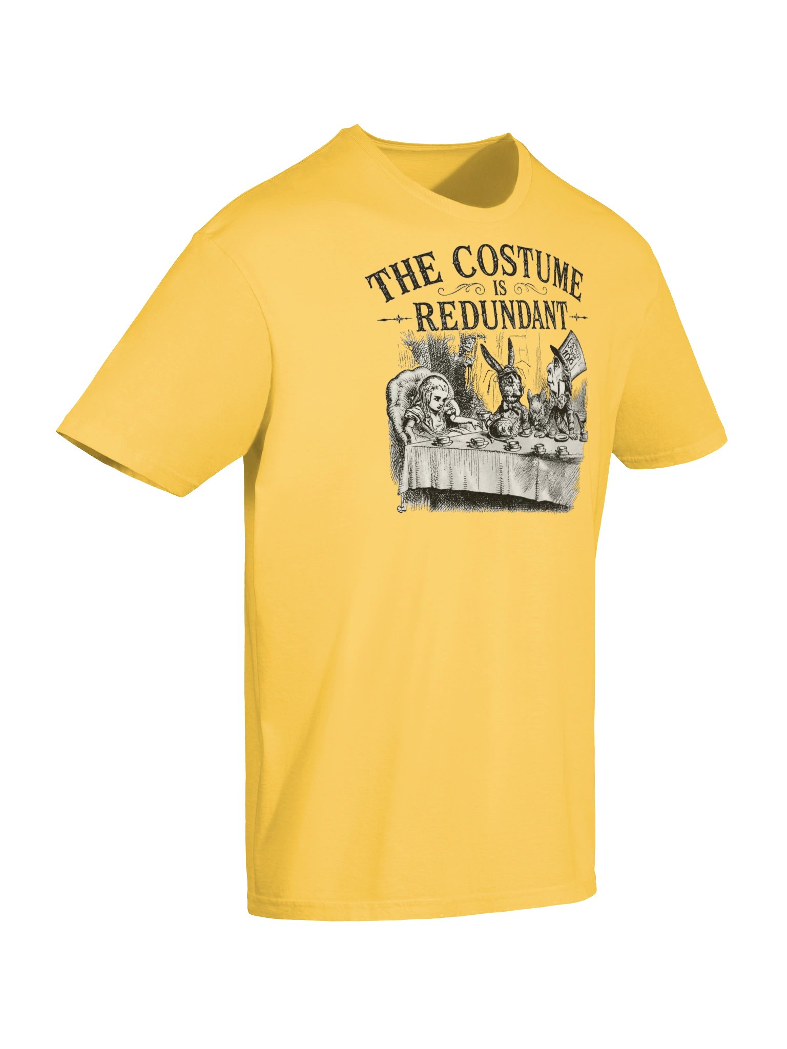 THE COSTUME IS REDUNDANT, Alice Tea Party, Halloween Unisex Cotton Softstyle T-Shirt product image (6)