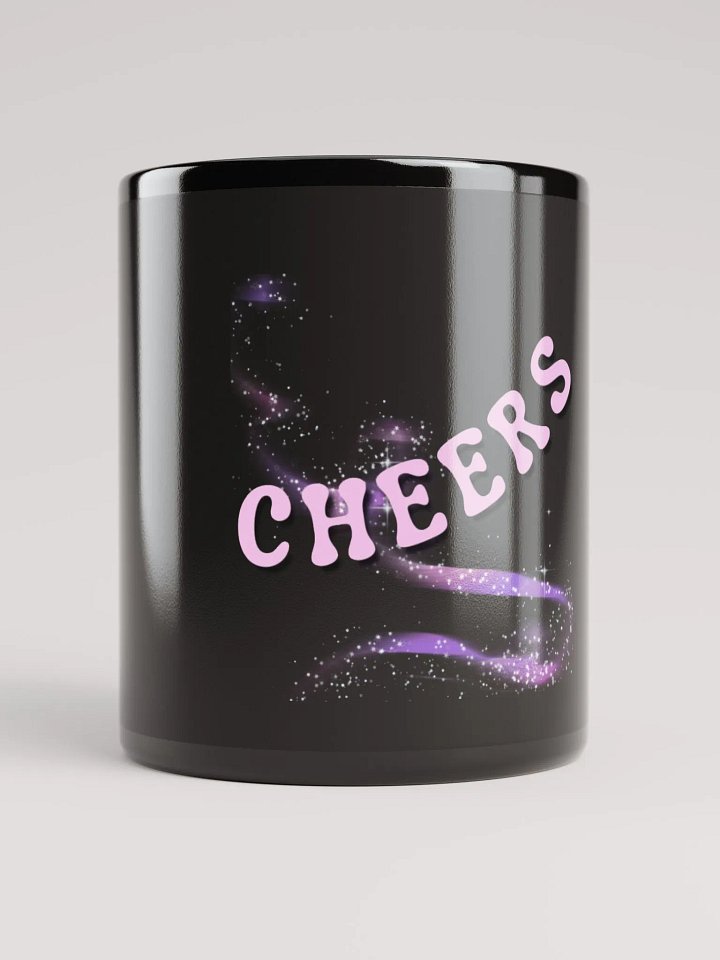 Starry Cheers Black Glossy Mug product image (1)