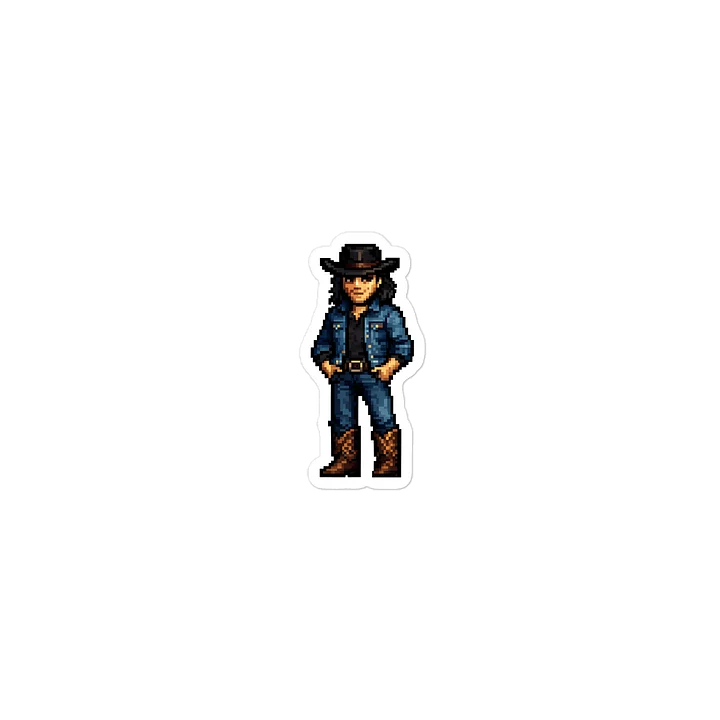 Randall Flagg (The Stand) Retro Pixel Art Laptop Sticker product image (2)