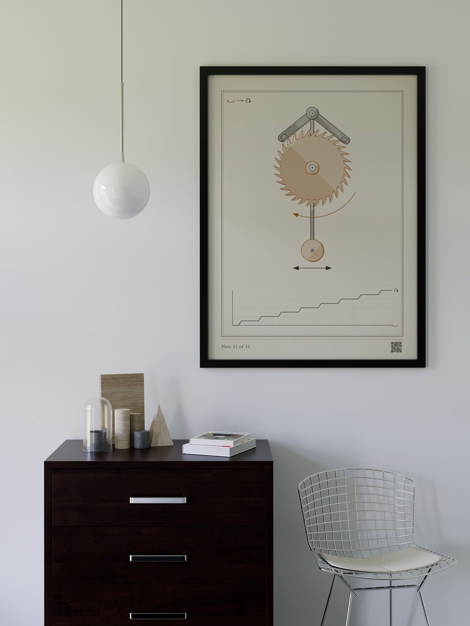 Escapement print, framed, 12 x 16 in · MOTION 11 product image (4)