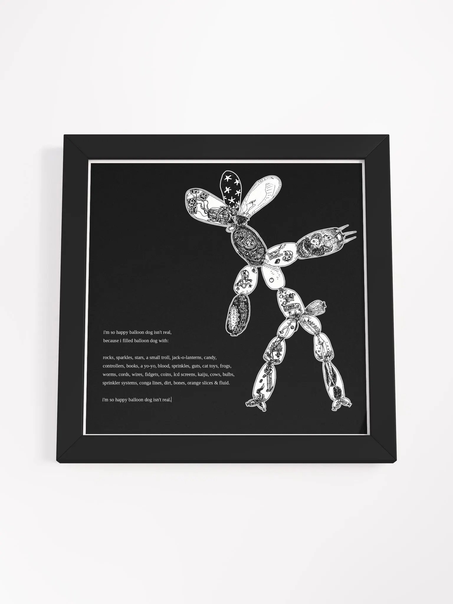 framed balloon dog product image (15)