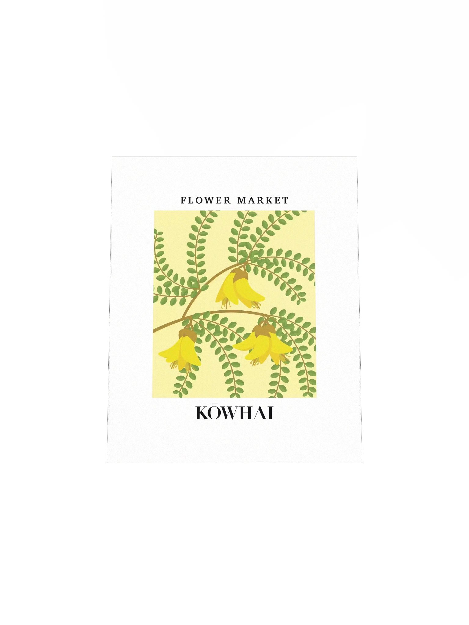 New Zealand Flower Market - Kowhai Flower - Unframed Wall Art product image (13)