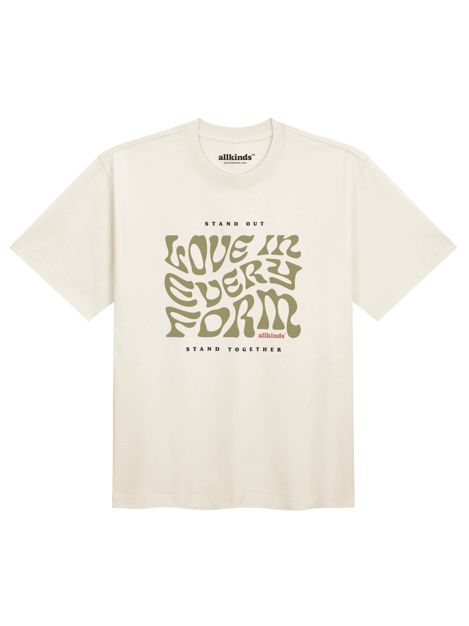 the 'love in every form' tee | light product image (1)