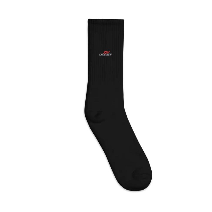 Fly Diiqqiidy Embroidered Black Crew Socks product image (1)
