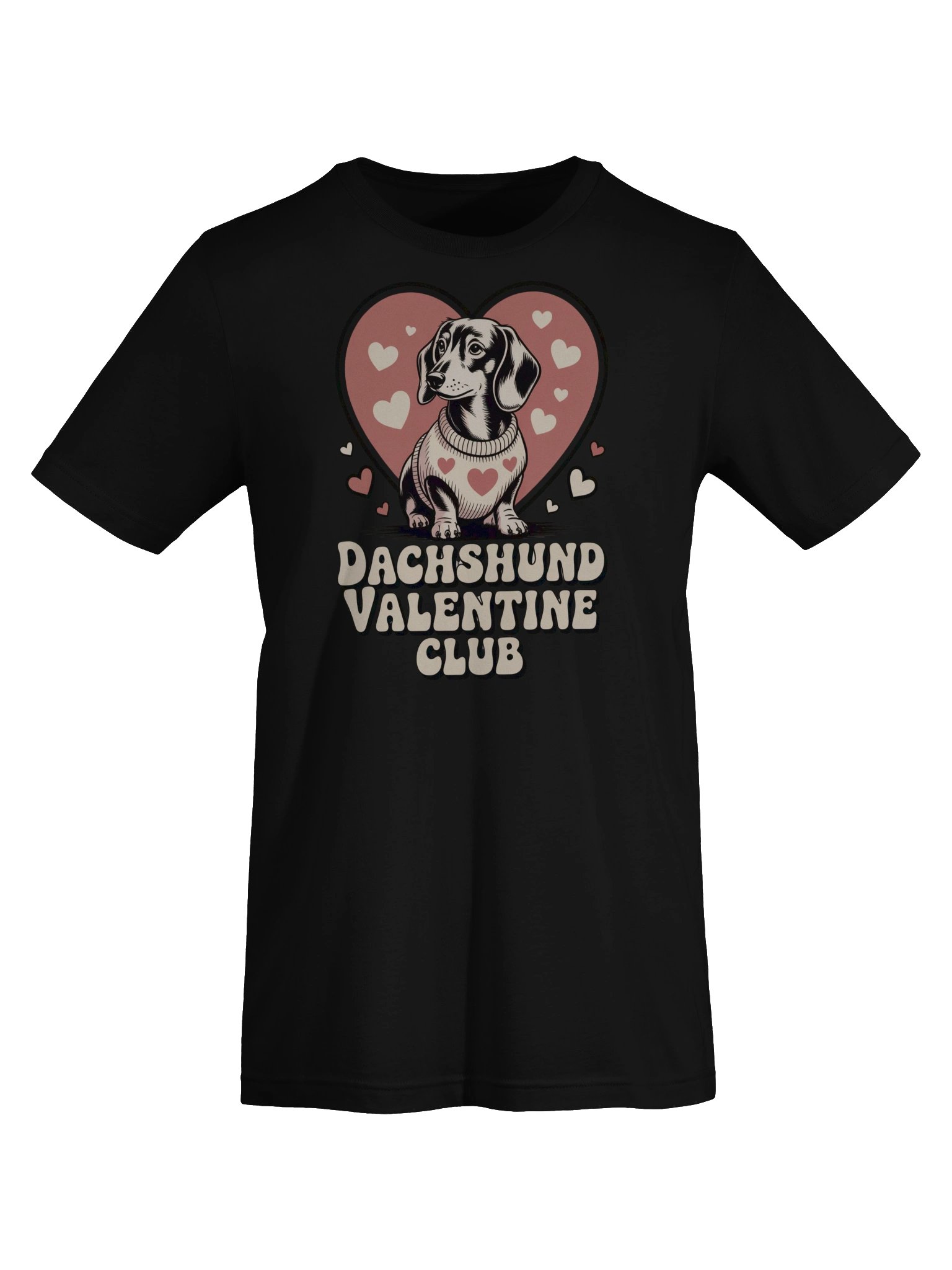 Dachshund Valentine Club Shirt – Retro Valentine Dachshund Dog Lover Tee product image (7)