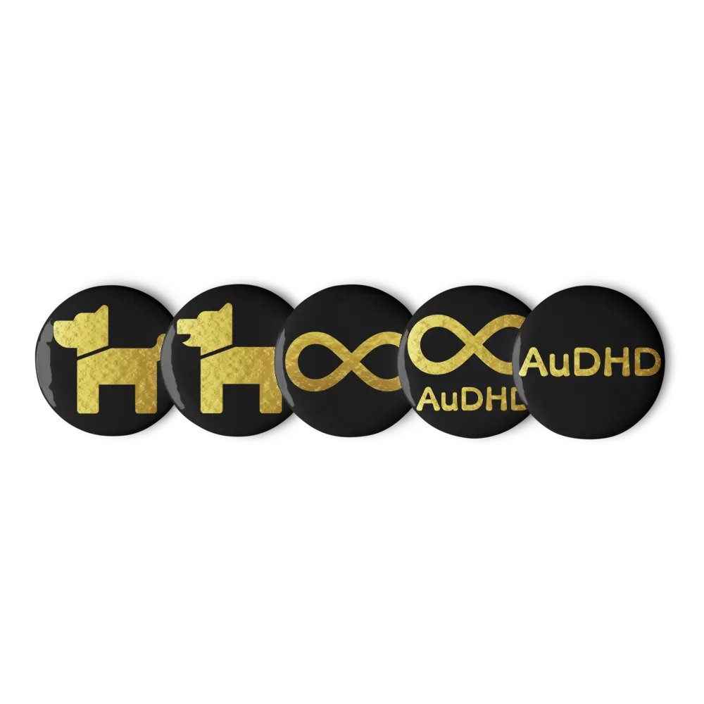 Golden AuDHD Dogs Pin Set product image (1)
