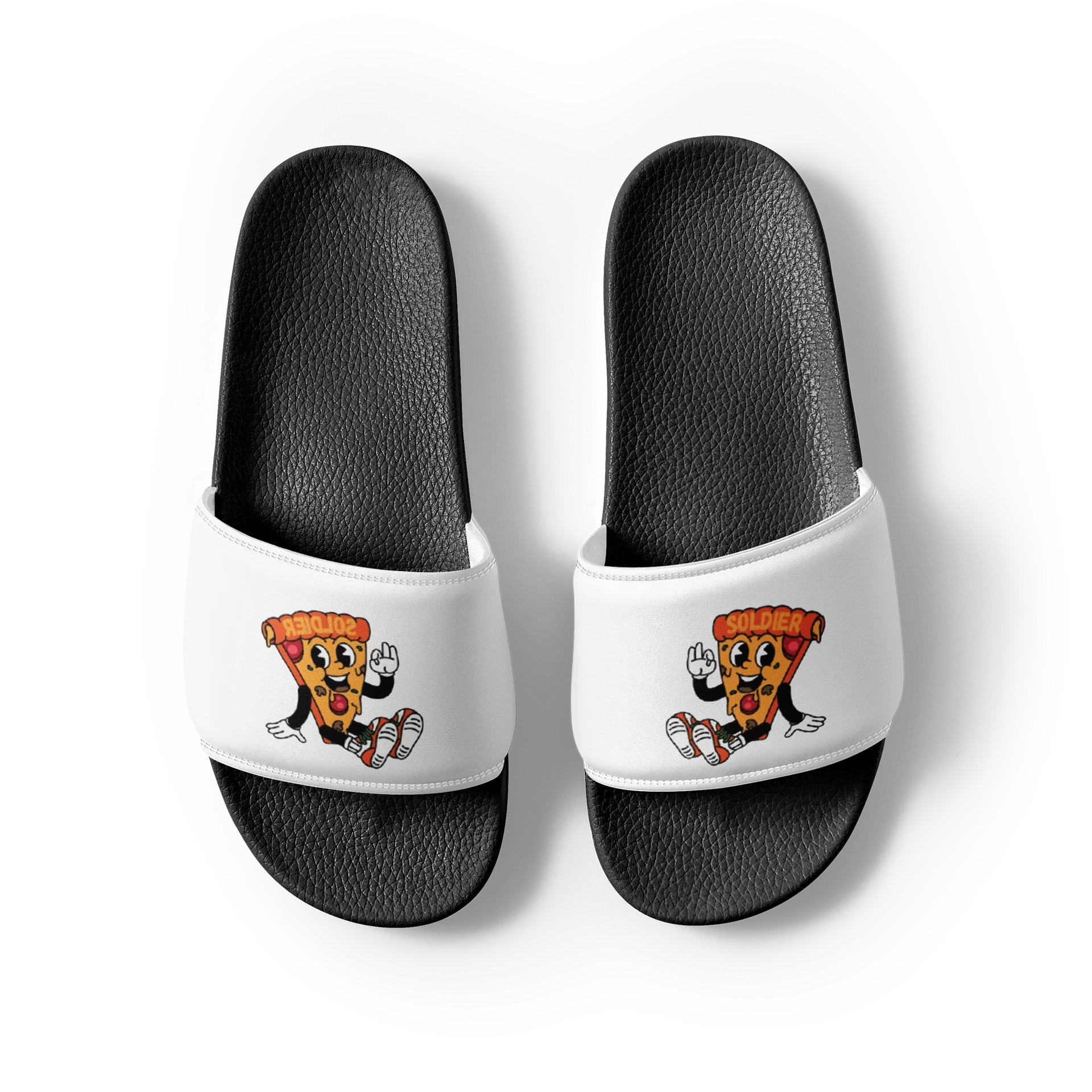Pizza Soldier Men's Slides product image (3)