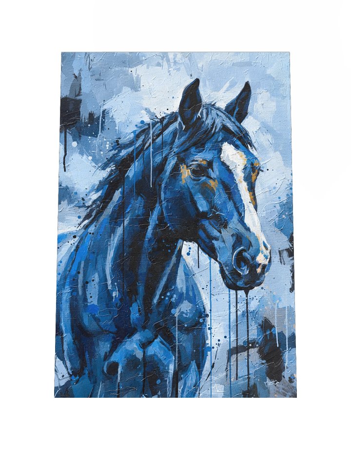 North Wind — Abstract Horse Portrait in Blues, Wall Art product image (7)