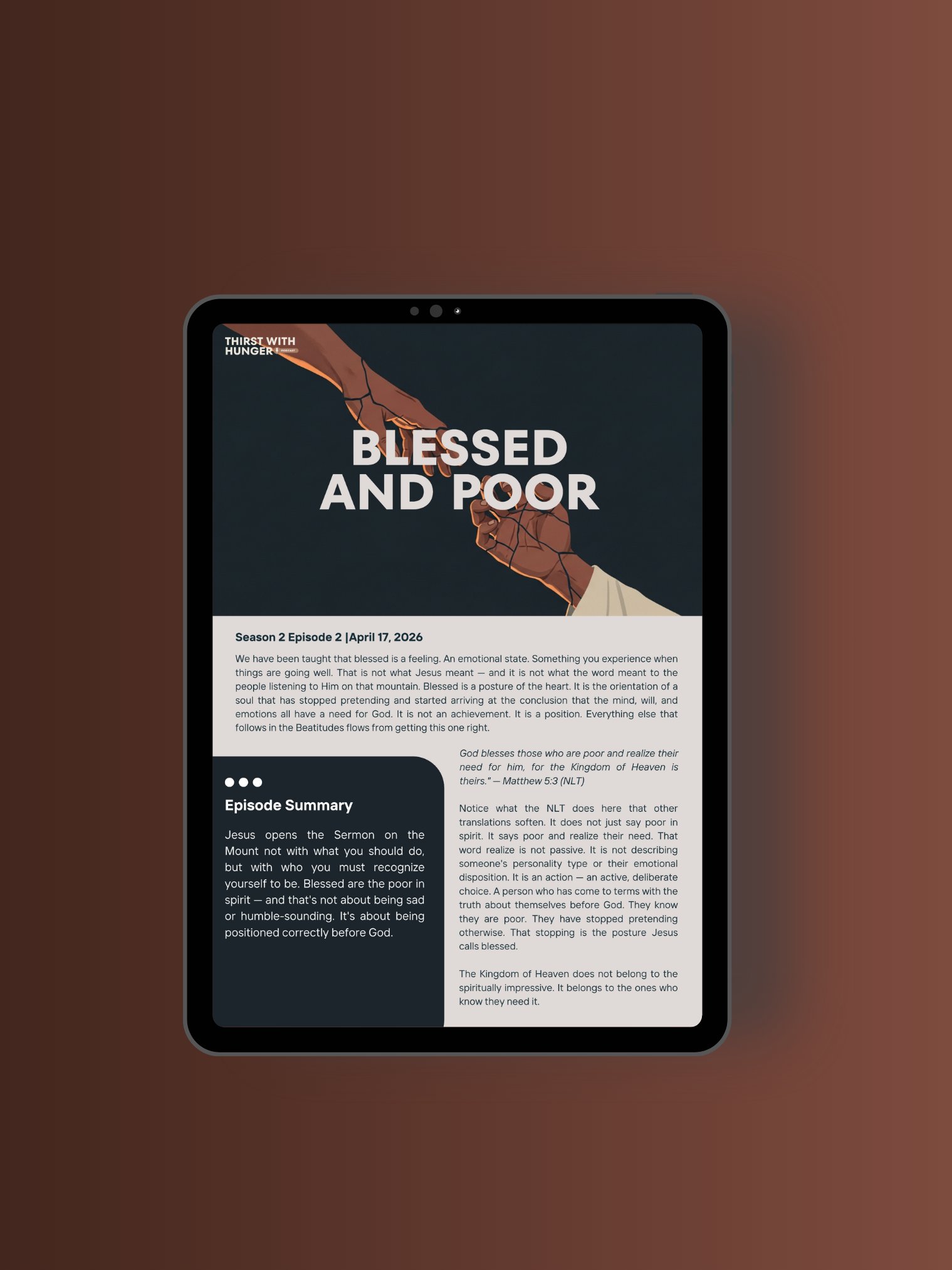 Thirst With Hunger Podcast S2 EP 2: Bless and Poor Study Guide (Free Download) product image (1)