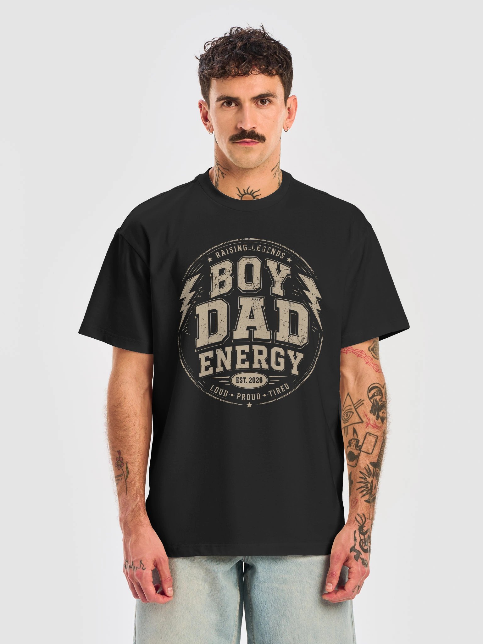 First Father's Day 2026 Gift | Boy Dad Energy Vintage Athletic Tee product image (1)