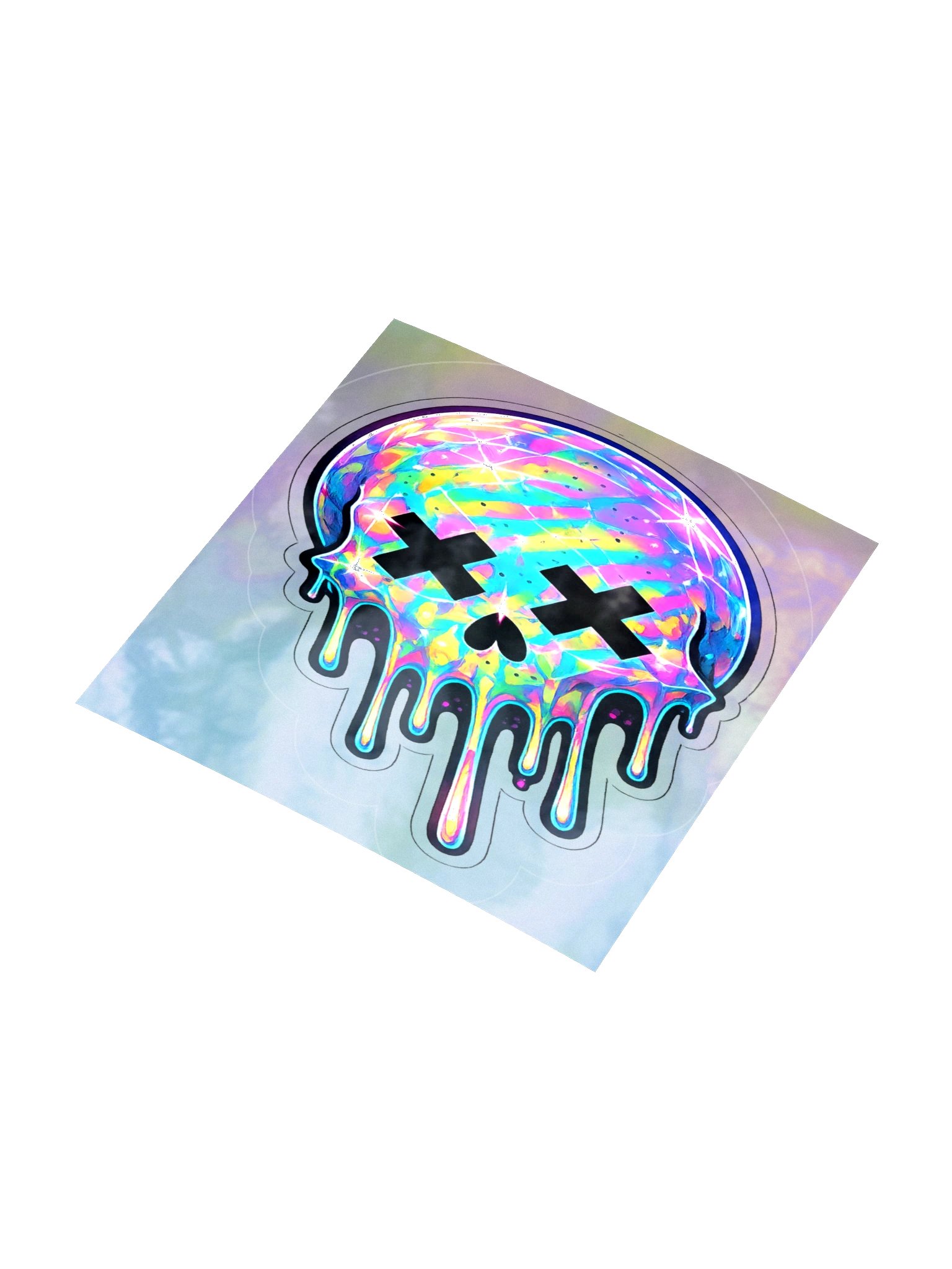 Neon Melt Skull Sticker – FM.01 - Fun Mode Collection product image (3)