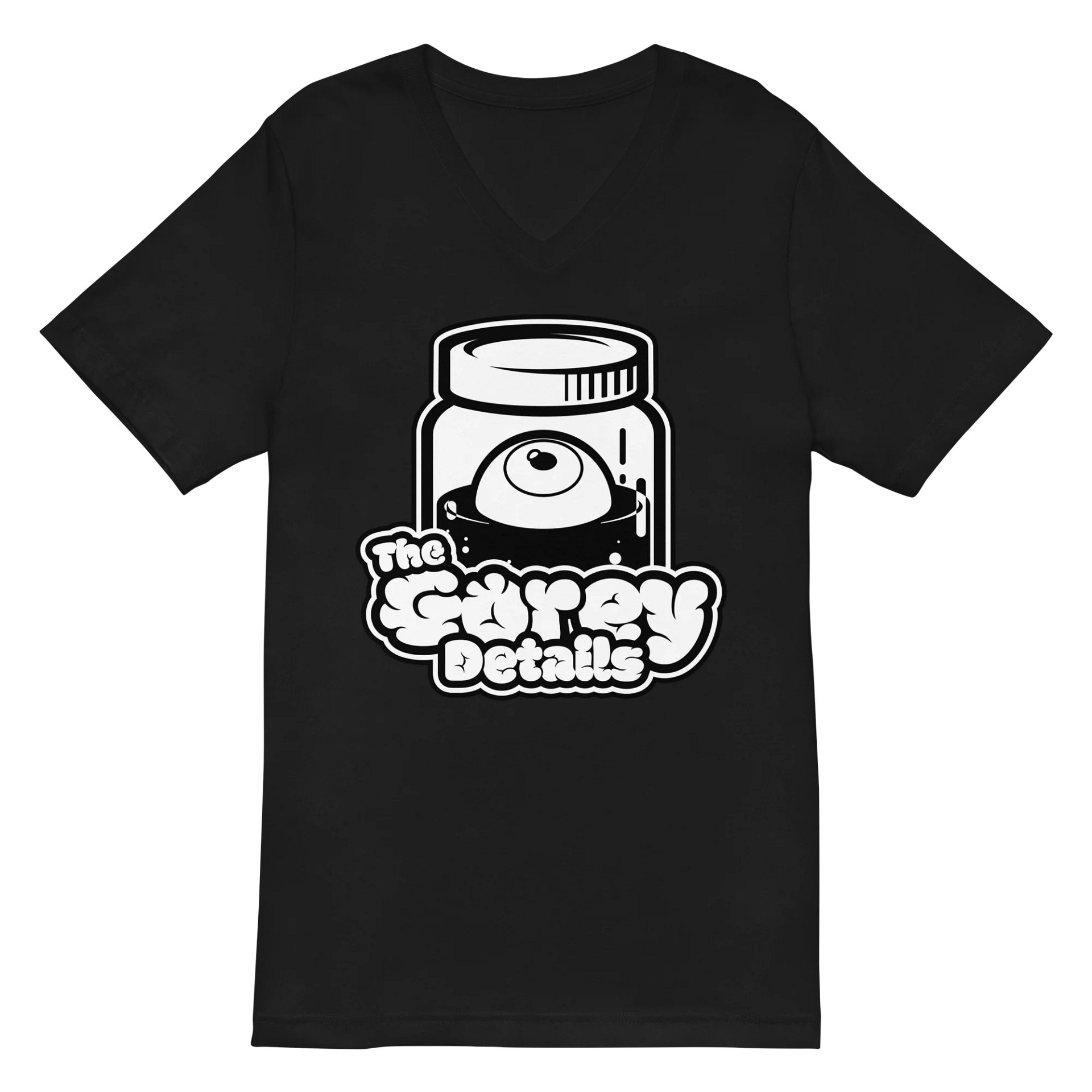 Full Logo B+W - Bella+Canvas Short Sleeve V-Neck Jersey T-Shirt product image (3)