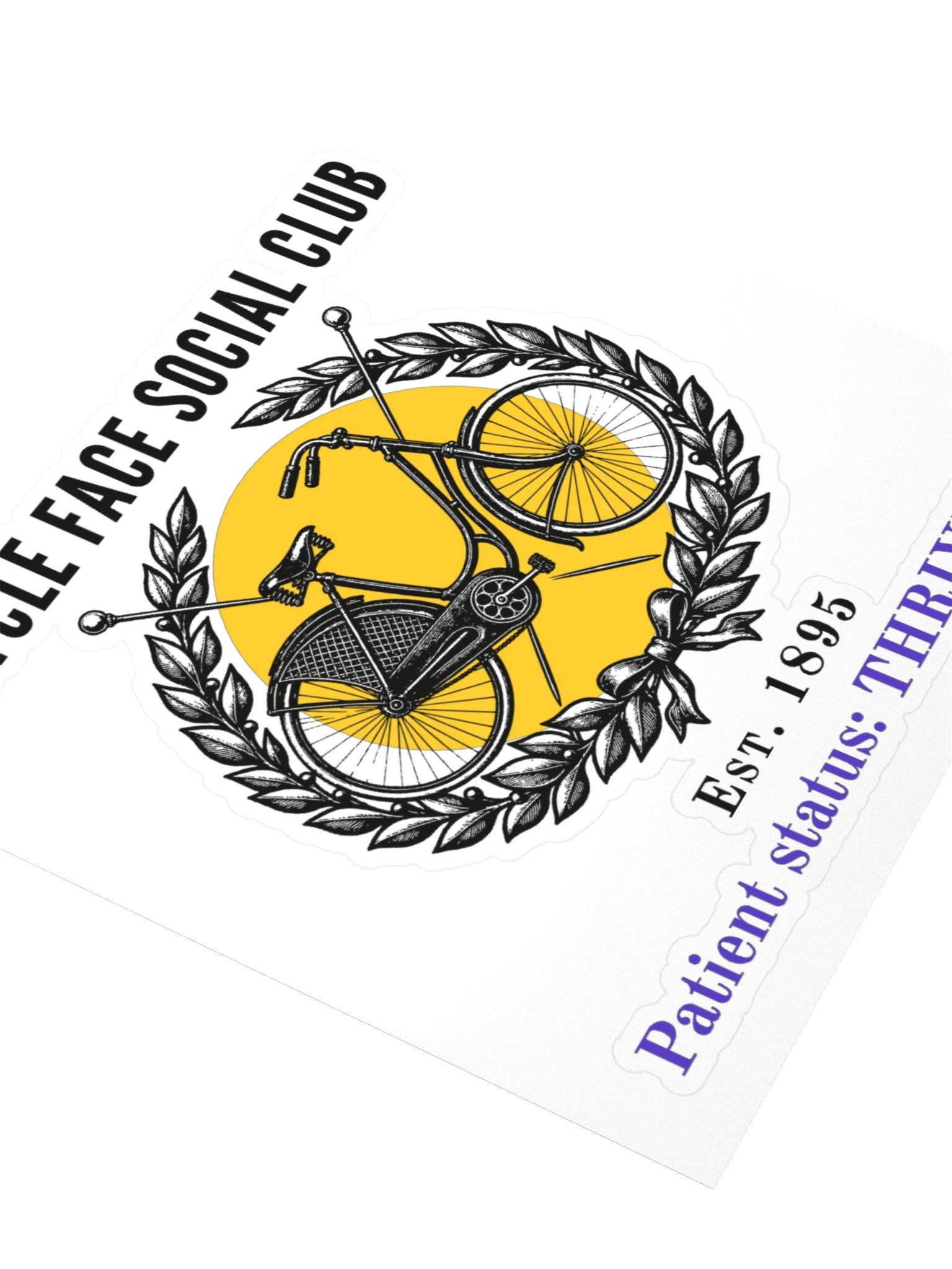 Bicycle Face Social Club Sticker product image (3)