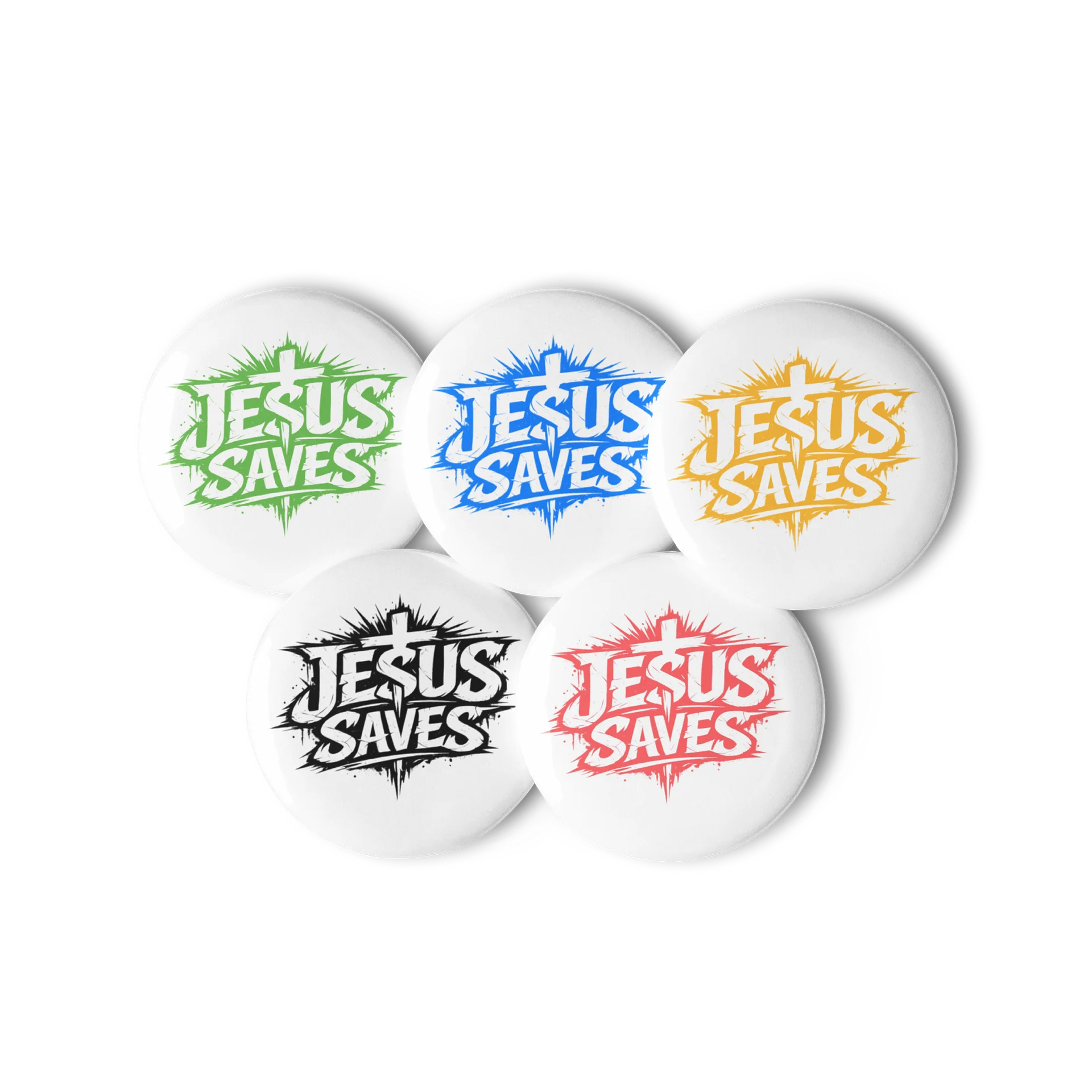 Jesus Saves Set of Pin Buttons product image (3)